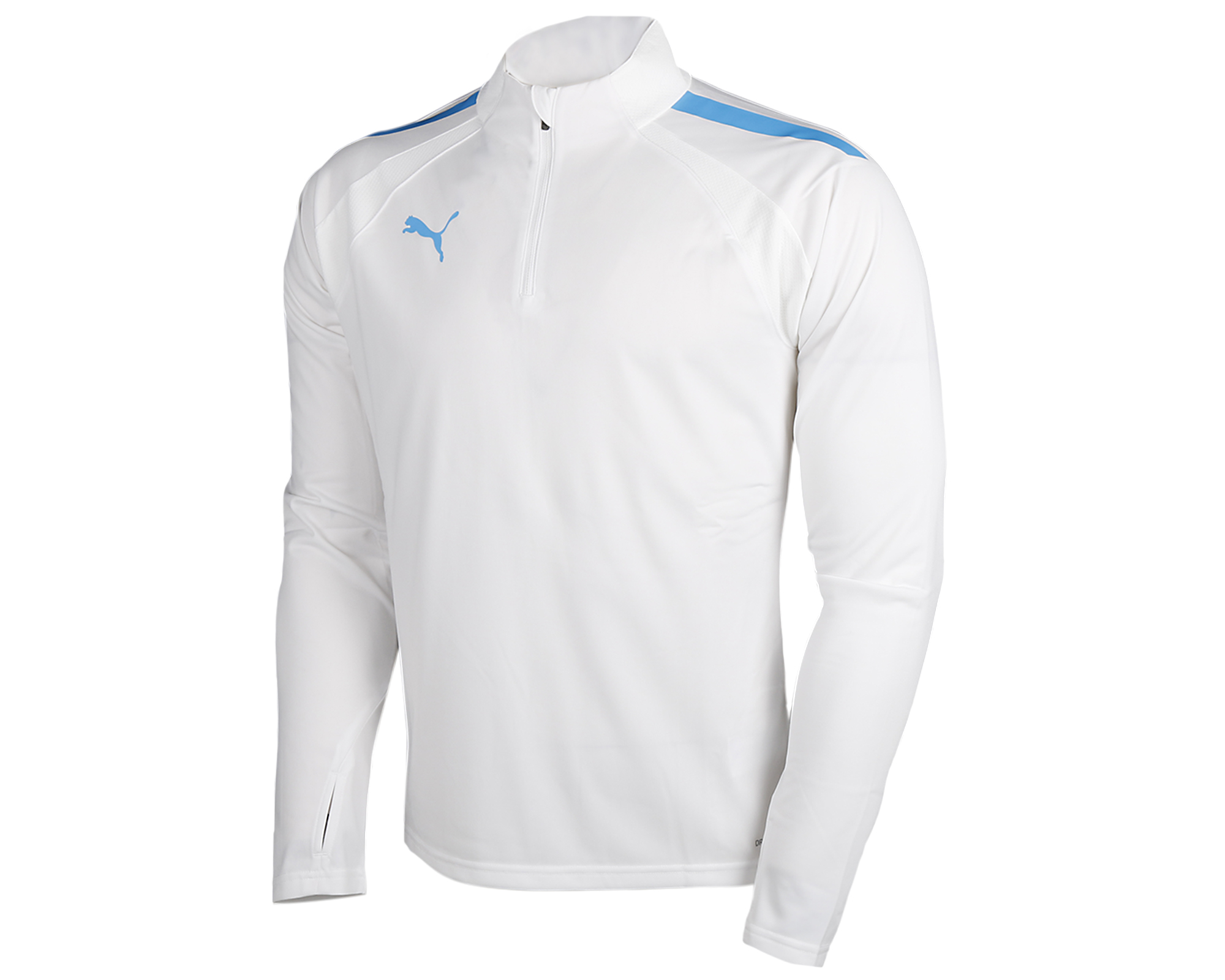 Puma Teamliga 1 4 Zip Top Erkek Futbol Antrenman Uzun Kollu Tişört 65723646 Beyaz