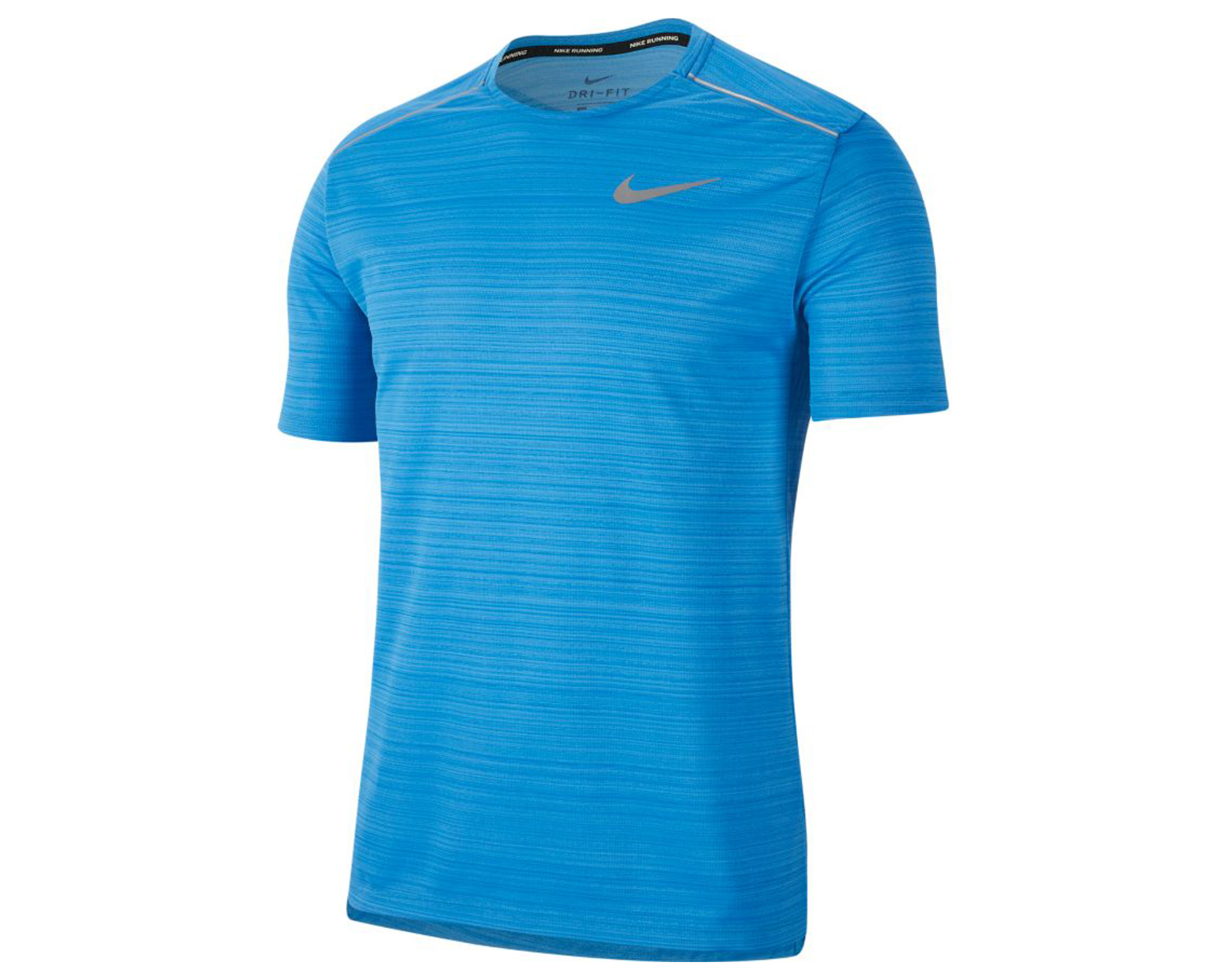 Nike M Nk Dry Miler Top Ss Erkek Koşu Tişörtü AJ7565-402 Mavi