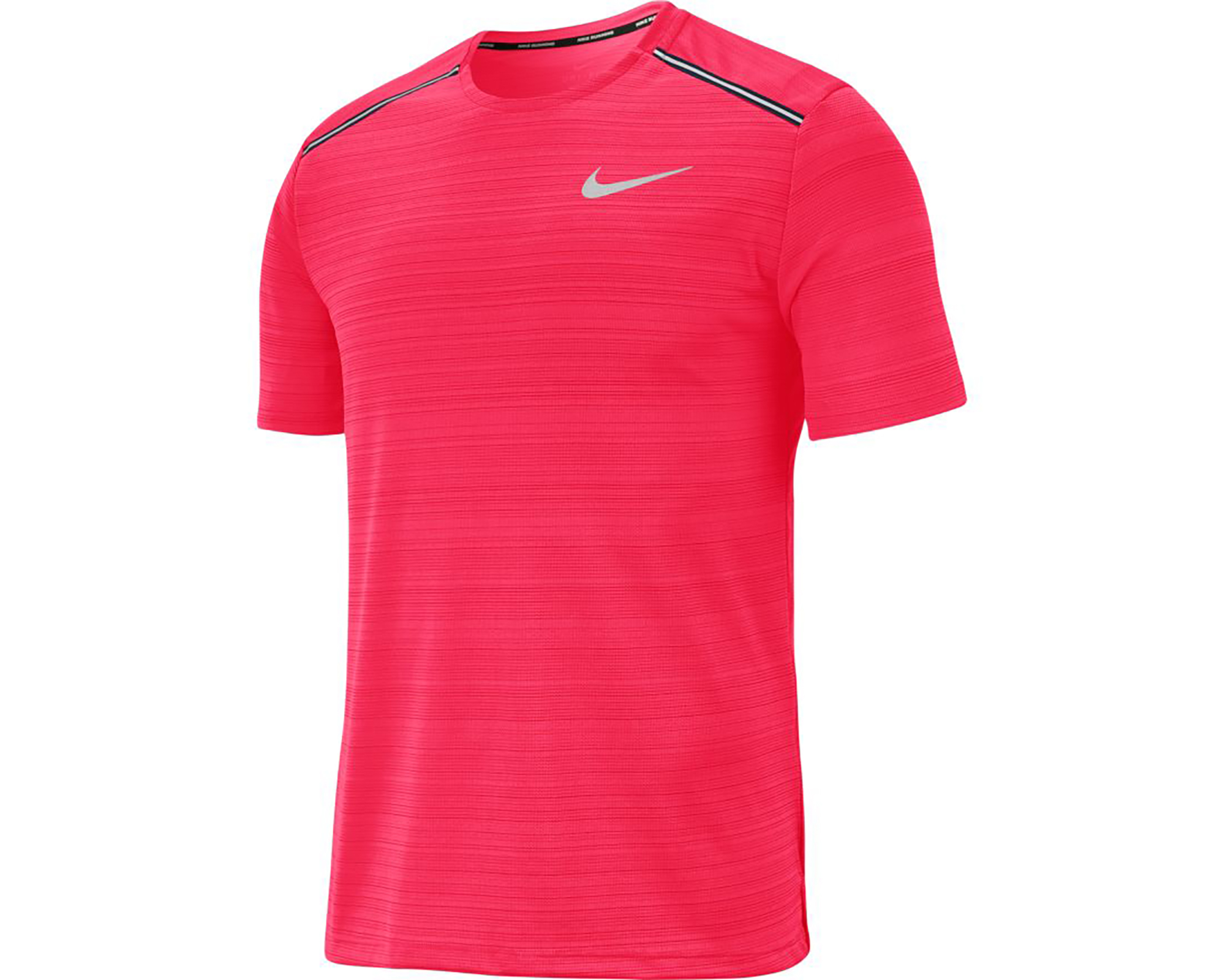 Nike M Nk Dry Miler Top Ss Erkek Koşu Tişörtü AJ7565-644 Kırmızı