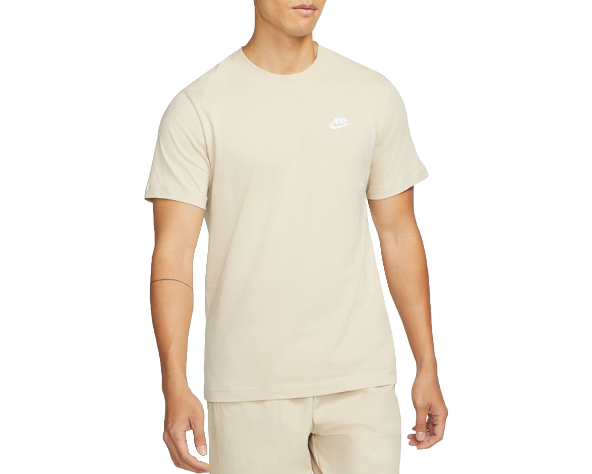 Nike M Nsw Club Tee Erkek Günlük Tişört AR4997-206 Krem
