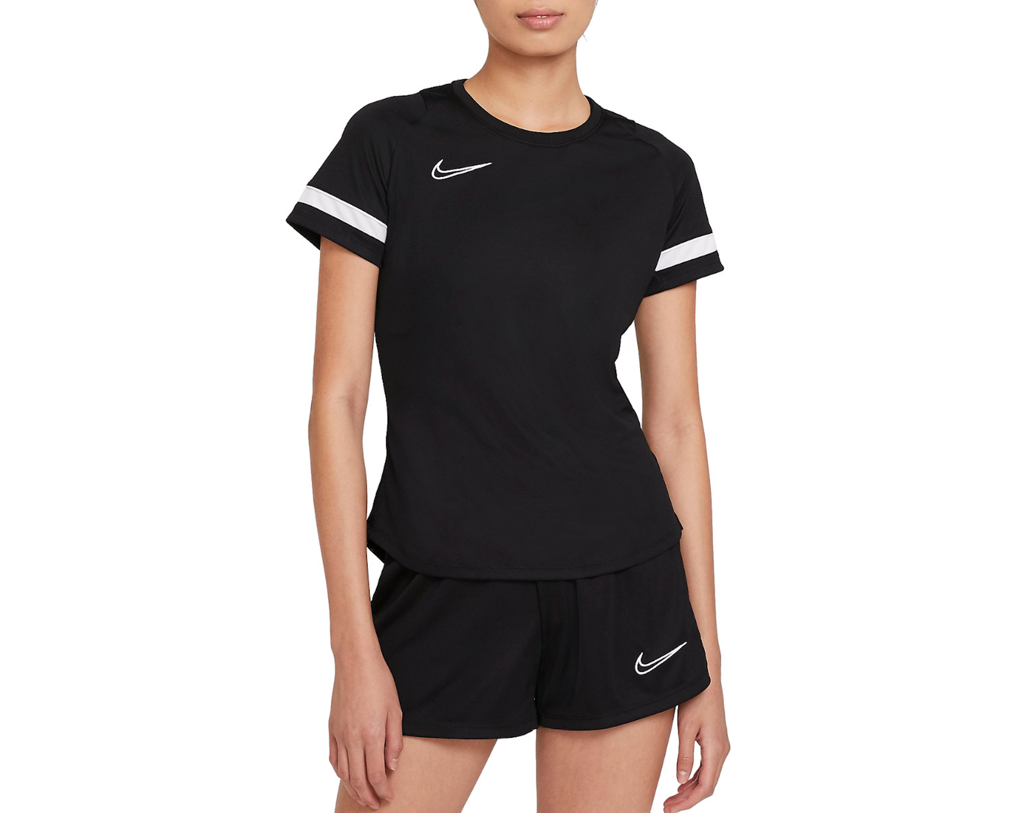 Nike Academy 21 Kadın Antrenman Üstü Kadın Futbol Antrenman Tişörtü CV2627-010 Siyah