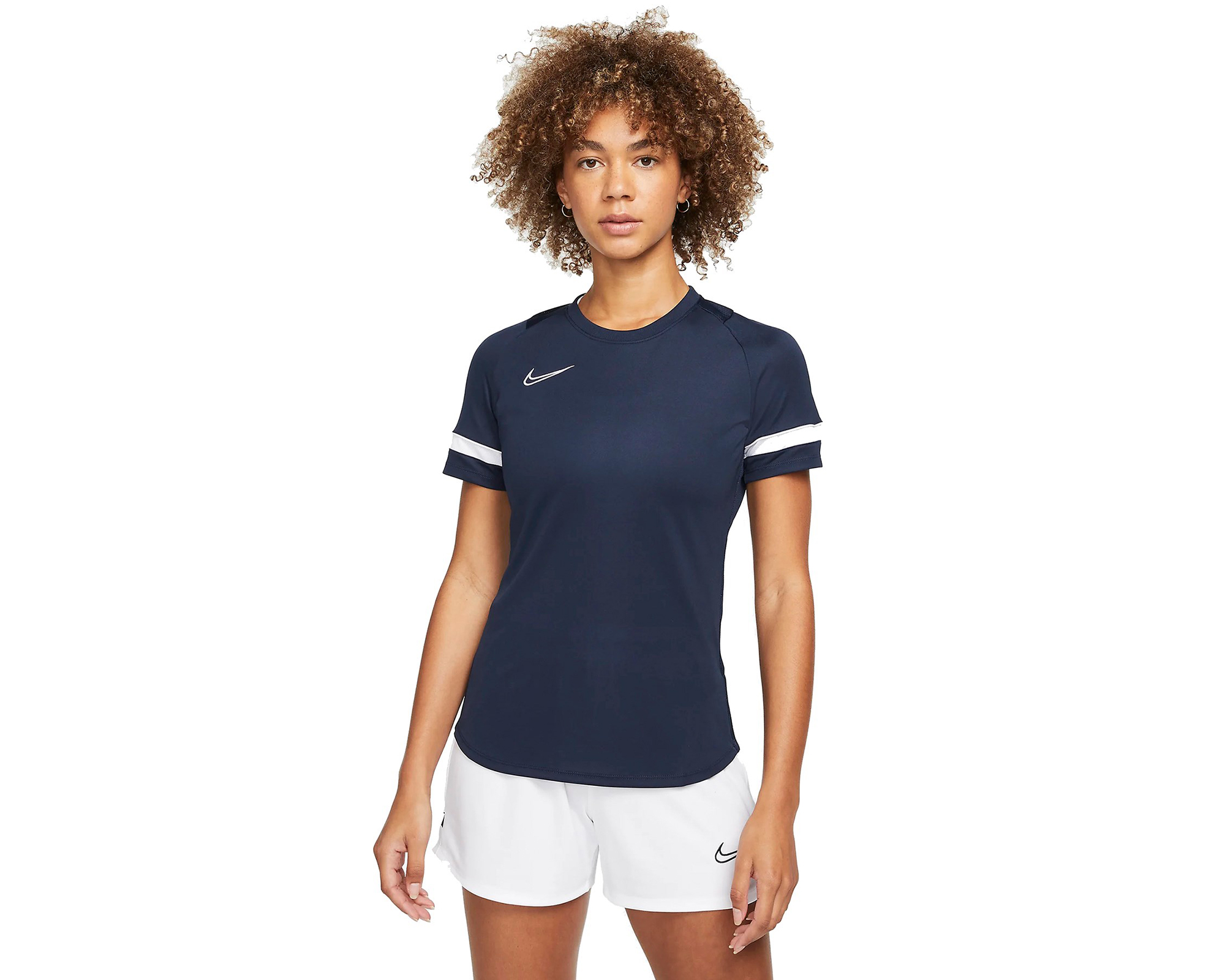 Nike Academy 21 Kadın Antrenman Üstü Kadın Futbol Antrenman Tişörtü CV2627-451 Lacivert