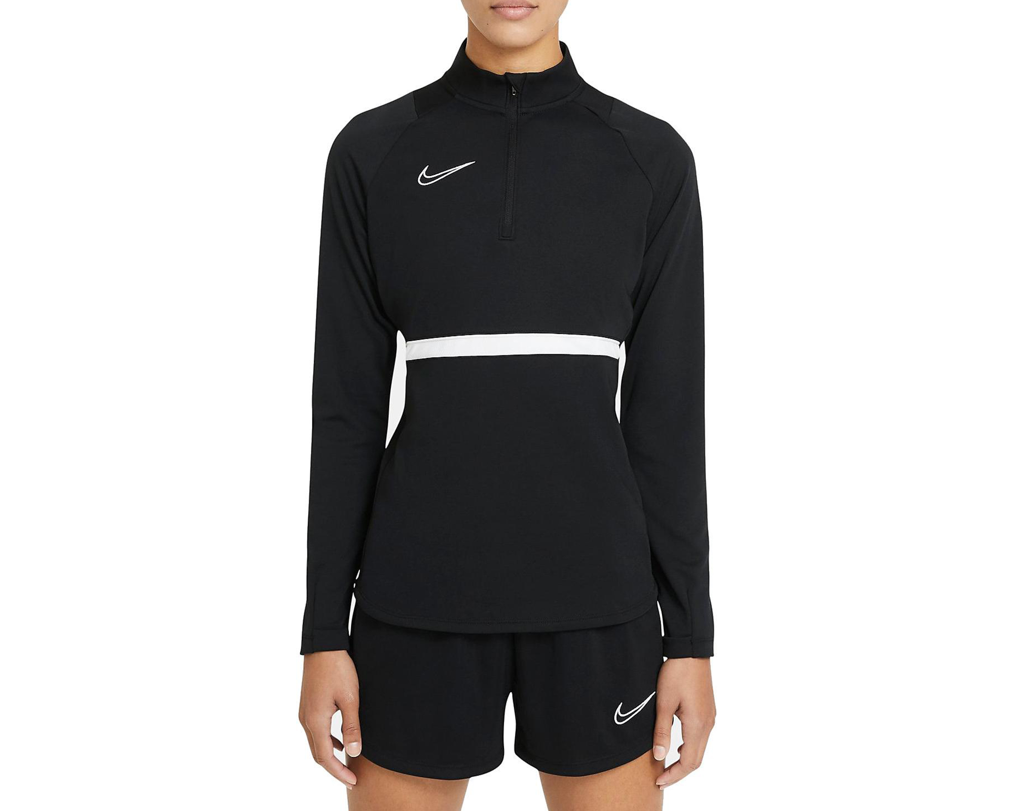 Nike Academy 21 Kadın Antrenman Üstü Kadın Antrenman Uzun Kollu Tişört CV2653-010 Siyah