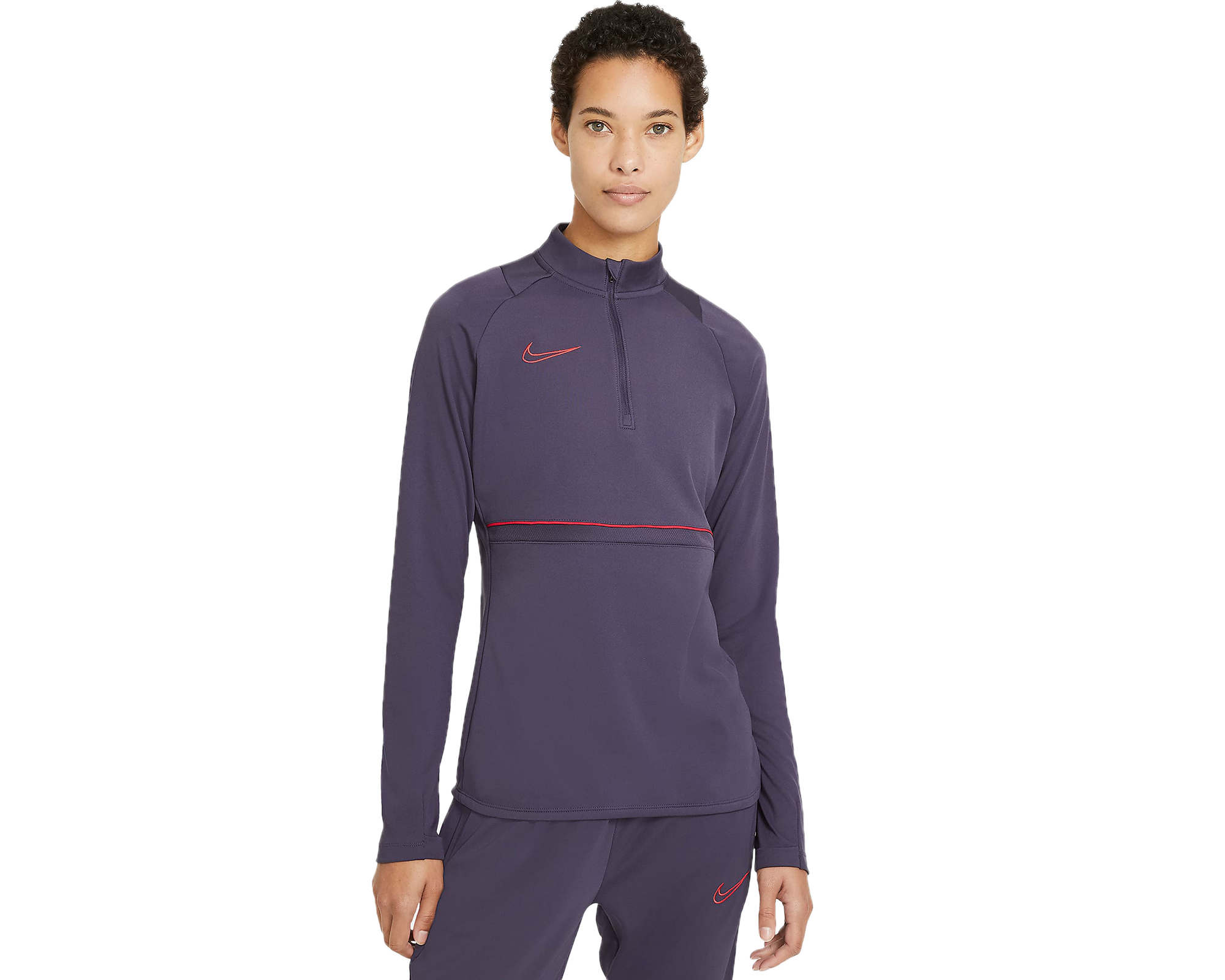 Nike W Nk Df Acd21 Dril Kadın Antrenman Uzun Kollu Tişört CV2653-573 Mor