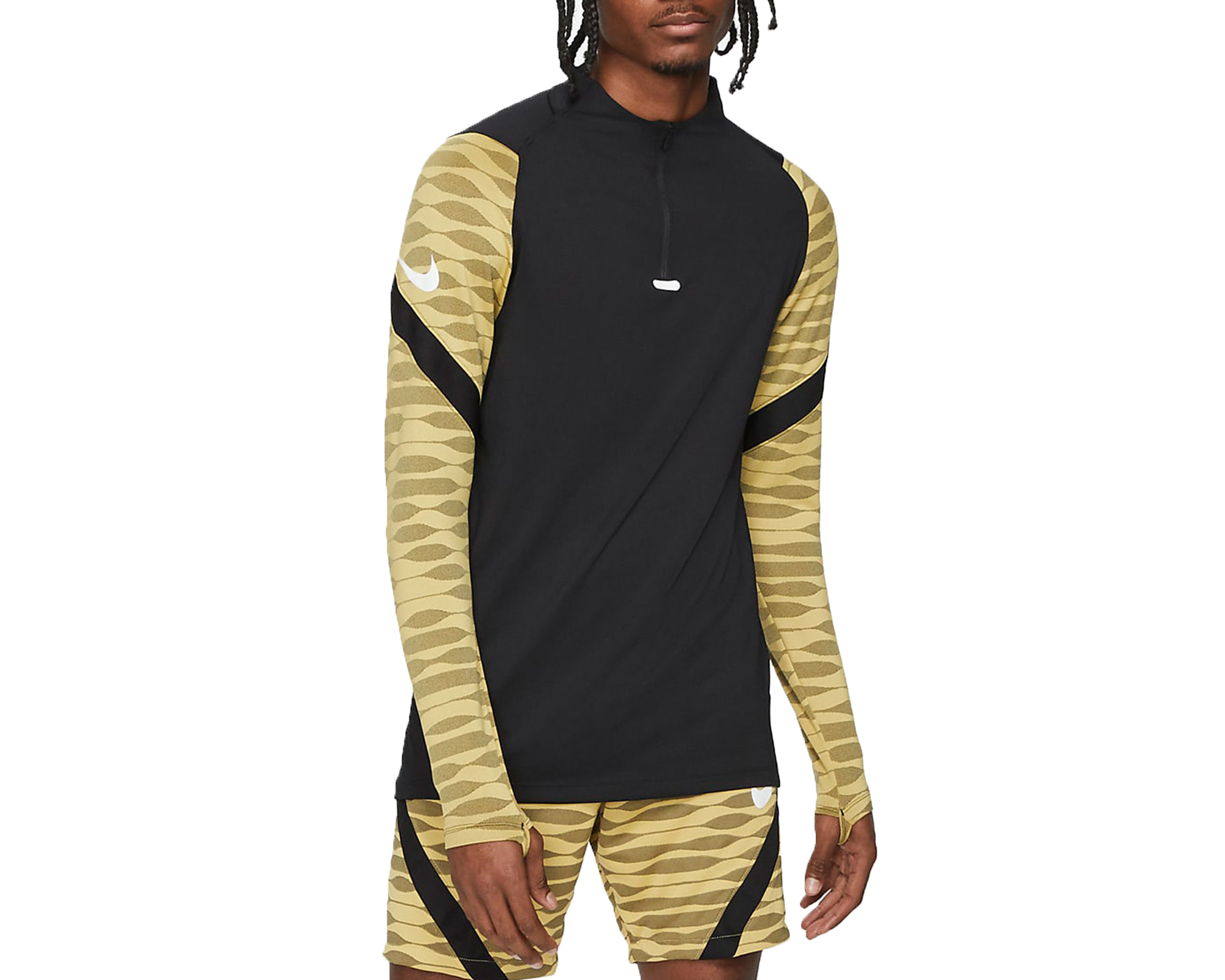Nike M Nk Df Strke21 Dril Top Erkek Futbol Antrenman Uzun Kollu Tişört CW5858-011 Siyah