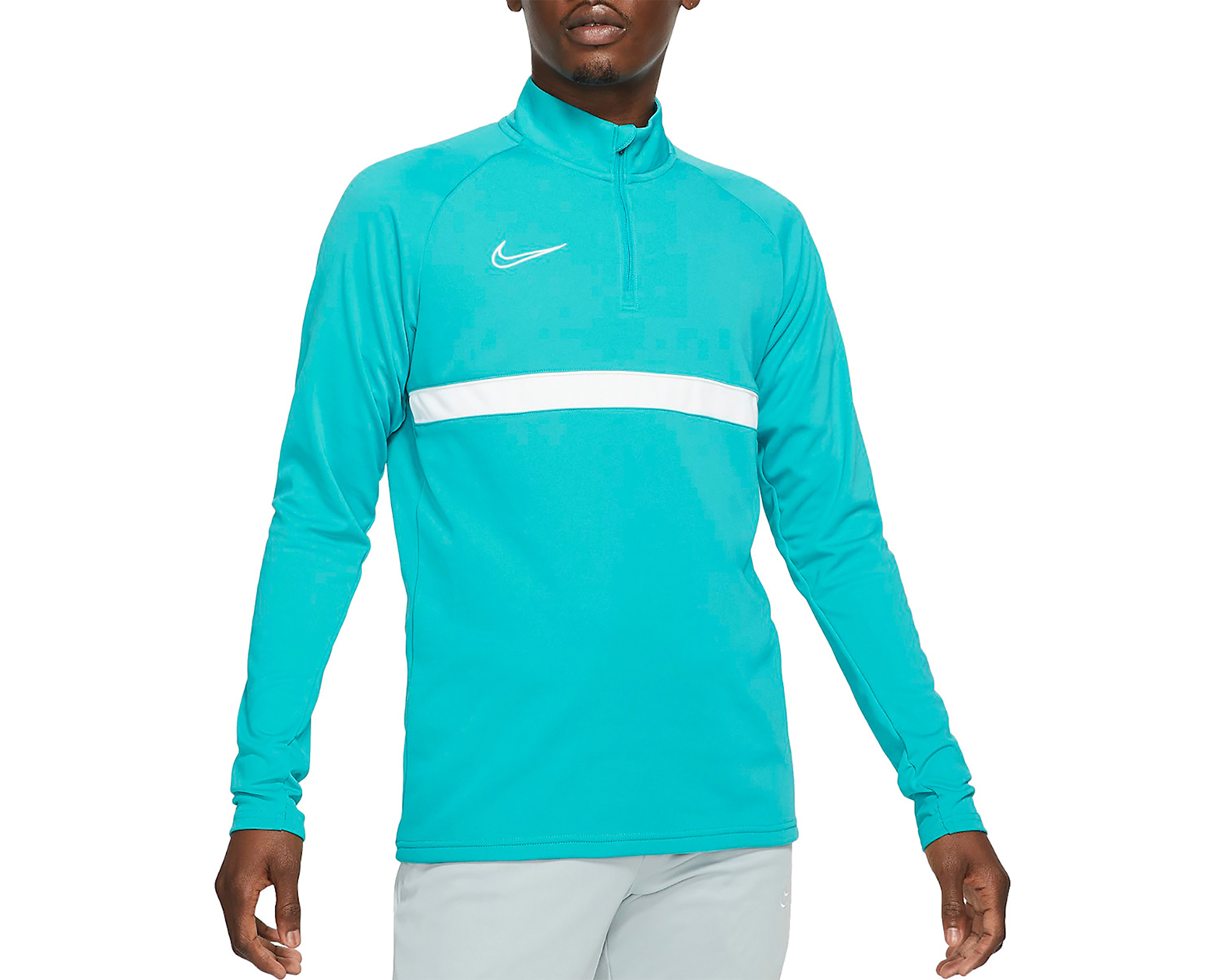Nike M Nk Df Acd21 Dril Top Erkek Futbol Antrenman Tişörtü CW6110-356 Mavi