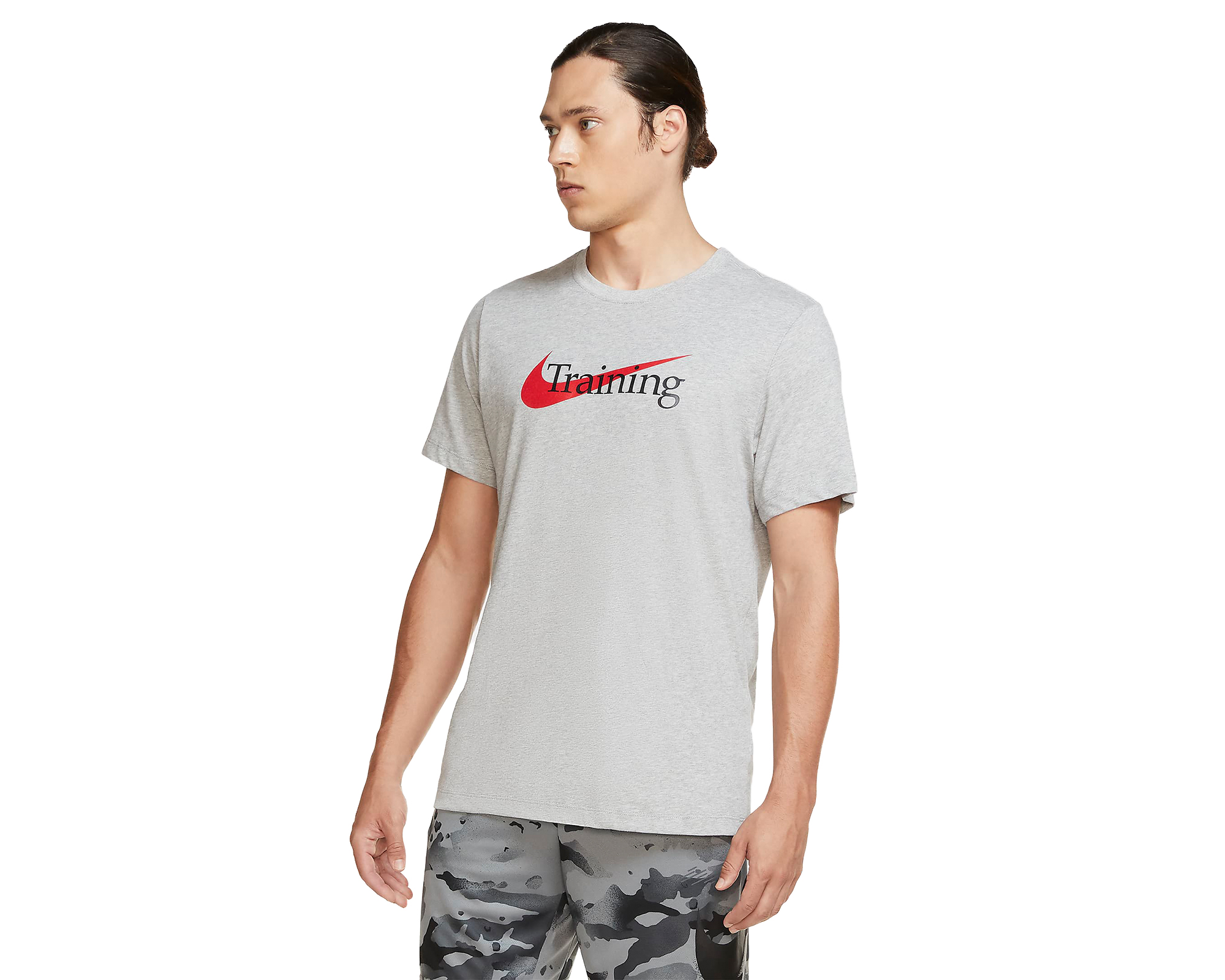 Nike M Nk Dfc Tee Sw Training Erkek Antrenman Tişörtü CZ7989-063 Gri