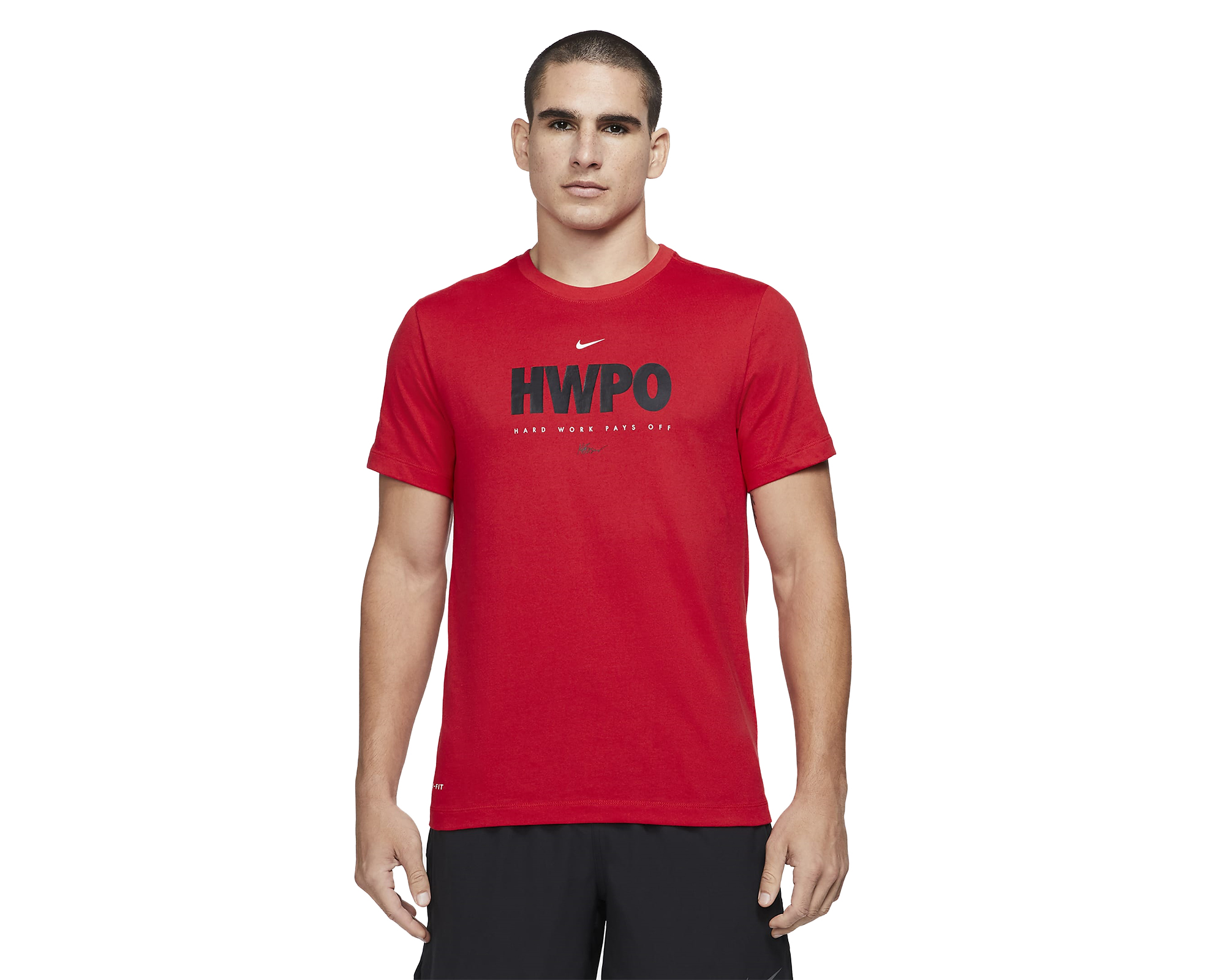 Nike M Nk Dfc Tee Mf Hwpo Erkek Antrenman Tişörtü DA1594-657 Kırmızı