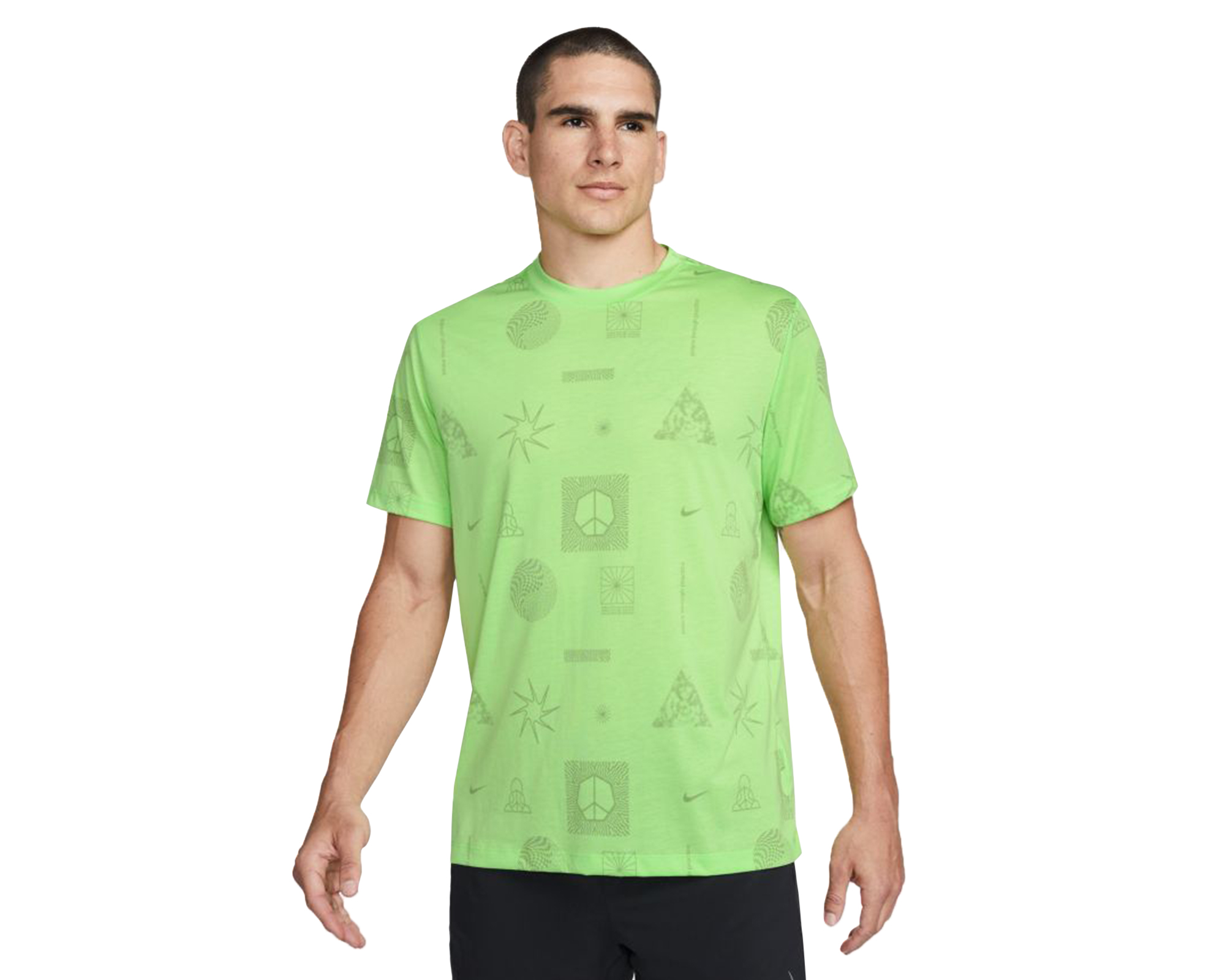 Nike M Nk Df Tee Db Yoga Erkek Günlük Tişört DM6281-360 Yeşil