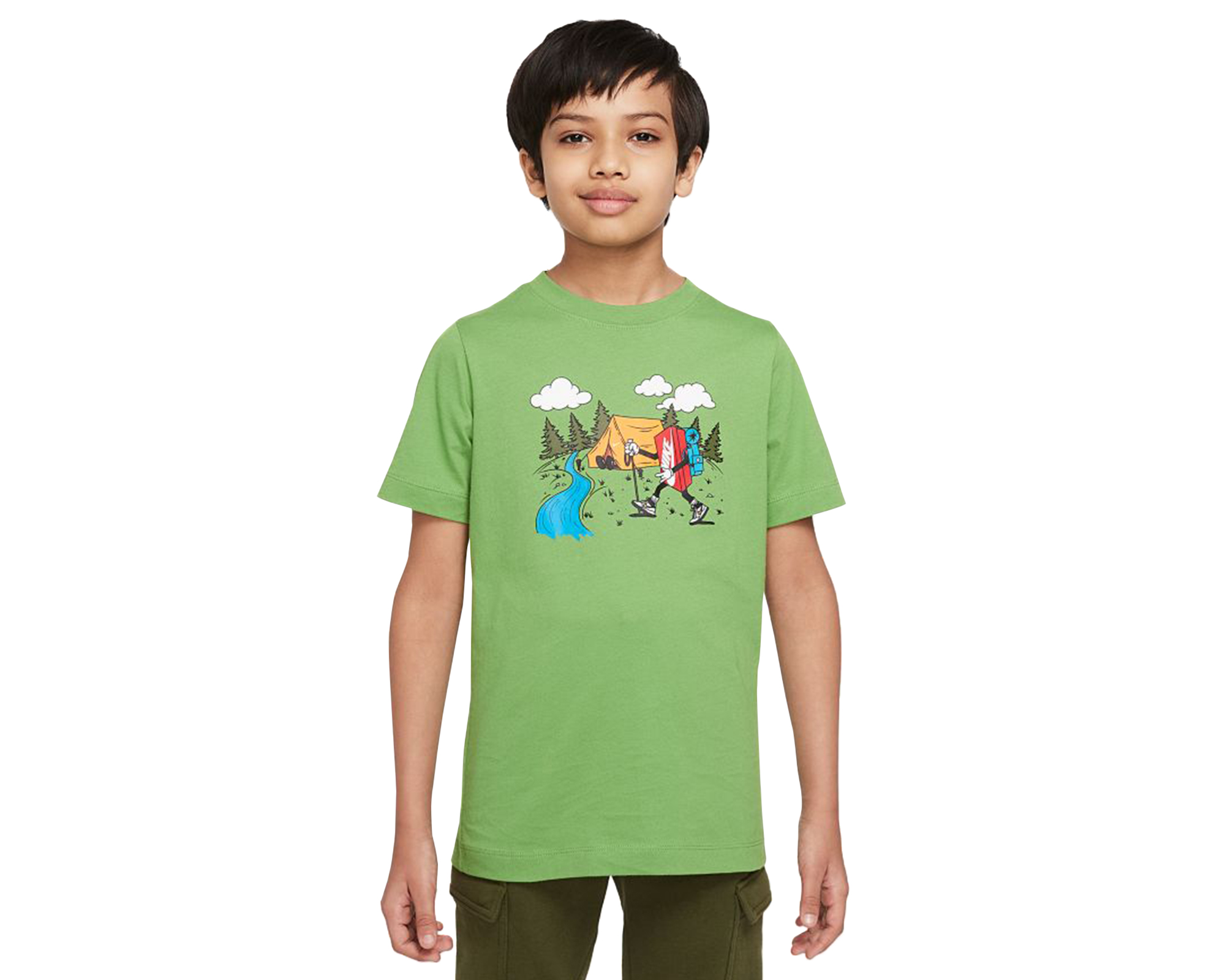 Nike B Nsw Tee Boxy 1 Çocuk Günlük Tişört DQ3854-377 Yeşil