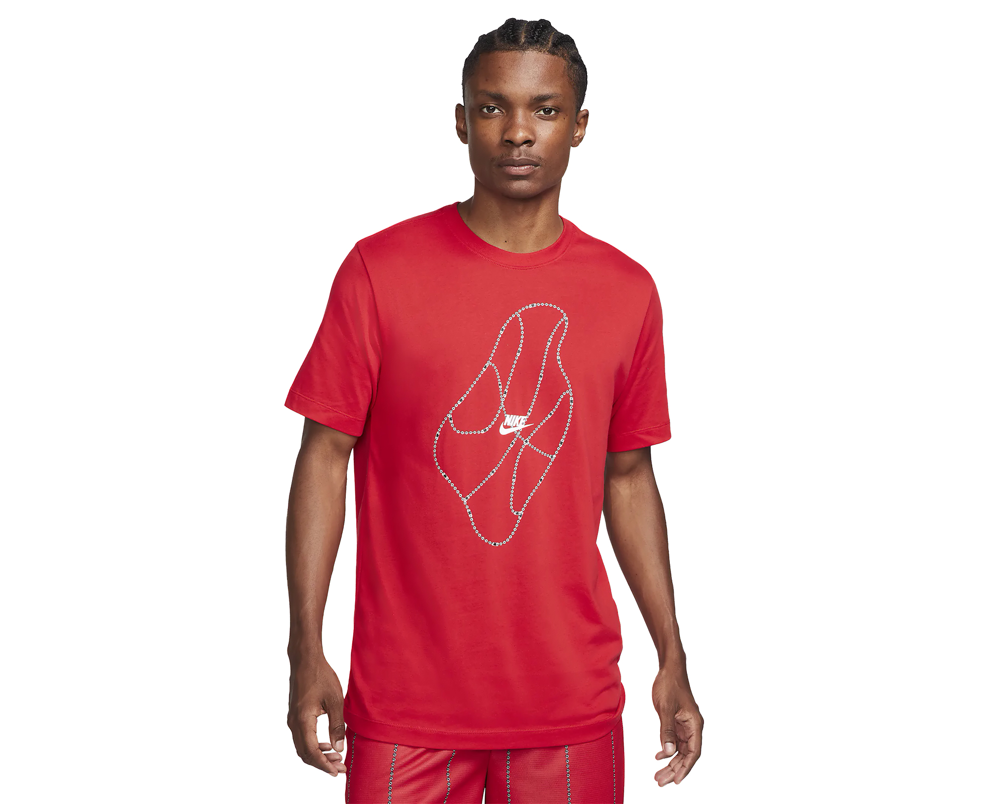Nike M Nk Df Tee Ssnl Expl Eng Erkek Basketbol Tişörtü DV9712-657 Kırmızı
