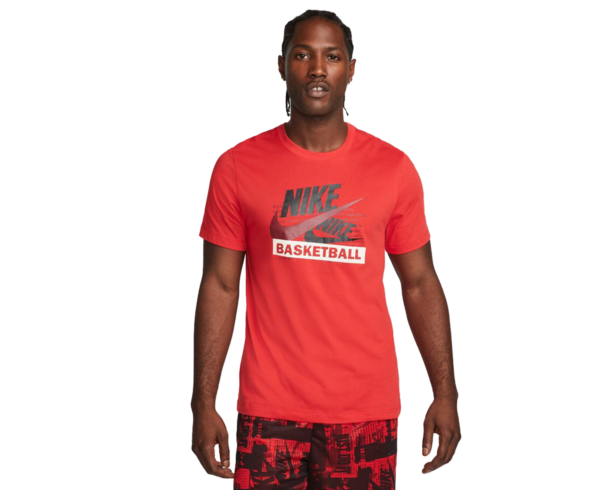 Nike M Nk Df Tee Ssnl Exp Erkek Basketbol Tişörtü DZ2681-657 Kırmızı
