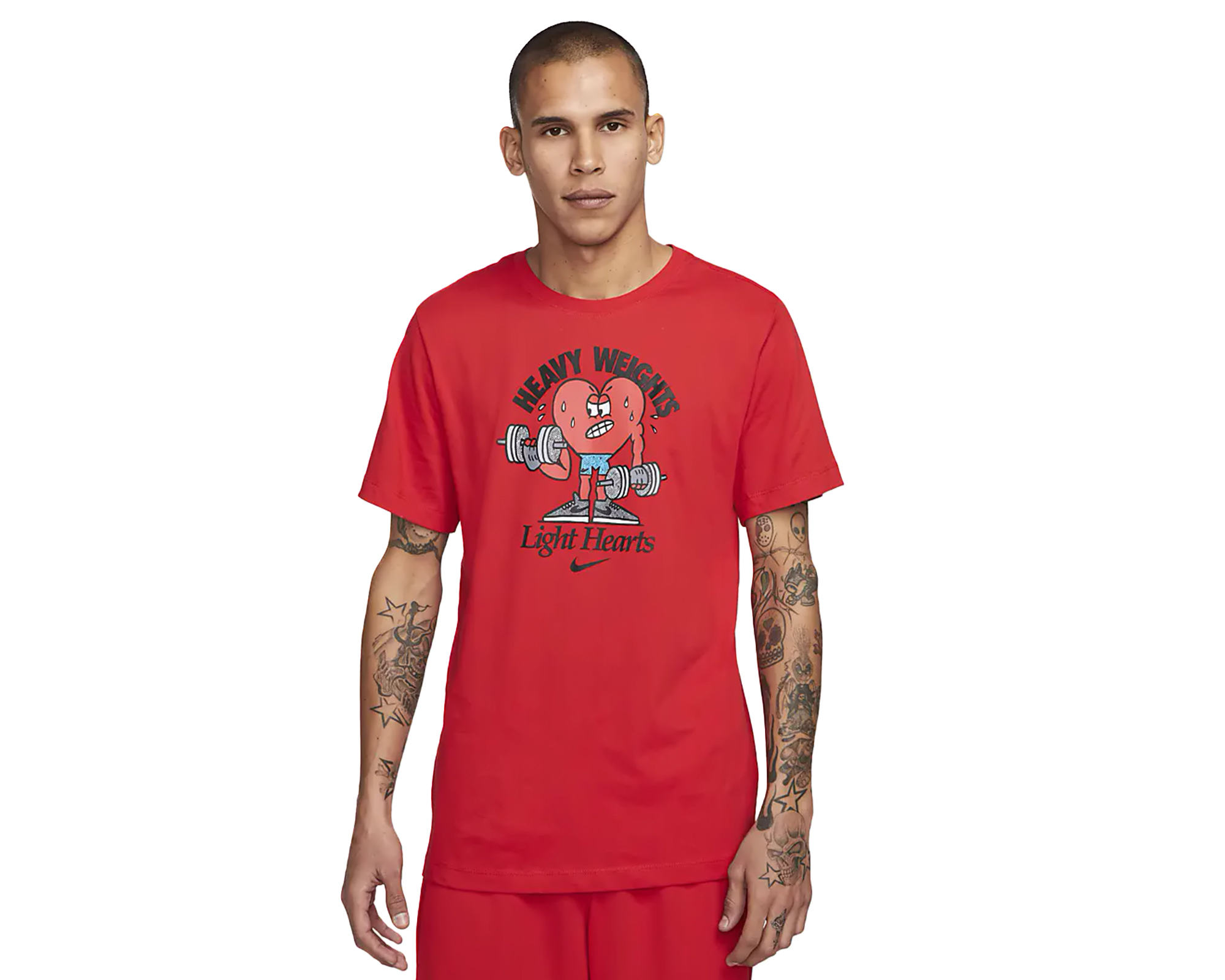 Nike M Nk Df Tee Humor 1 Erkek Fitness Tişörtü DZ2743-657 Kırmızı