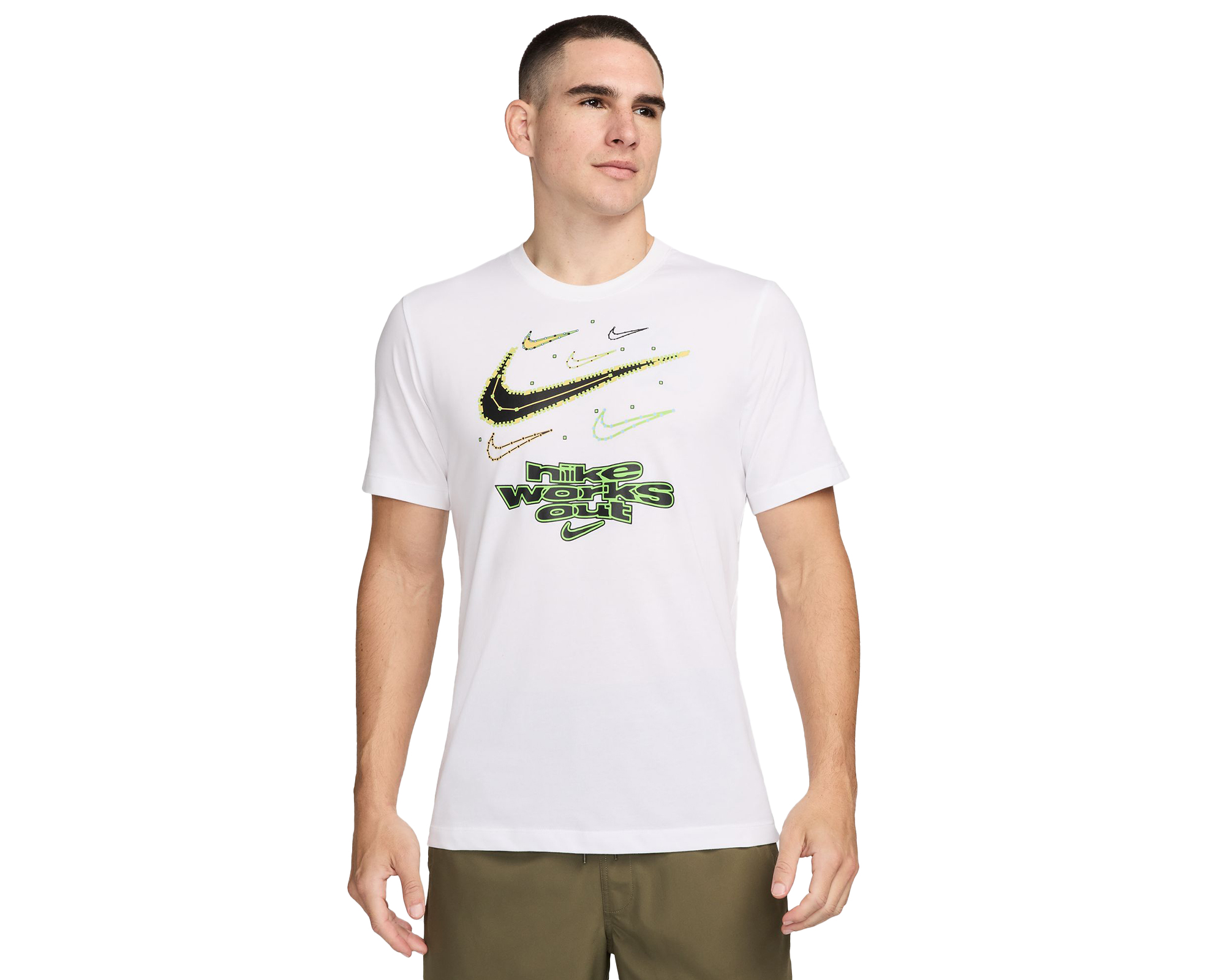 Nike M Nk Df Tee Iykyk Erkek Fitness Tişörtü FV8372-100 Beyaz