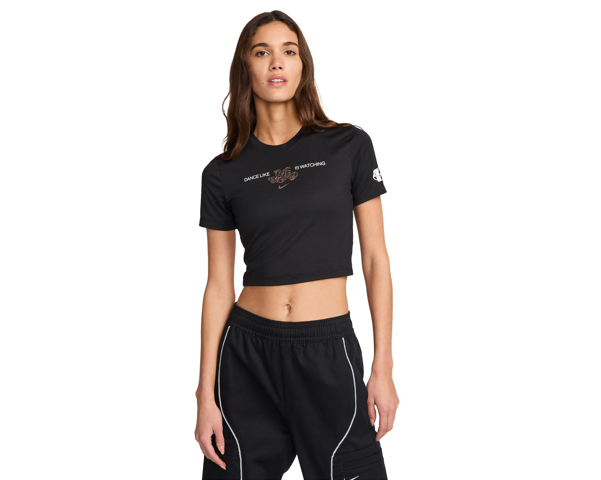 Nike W Nsw Tee Dance Ss Oly Kadın Günlük Tişört FZ0403-010 Siyah