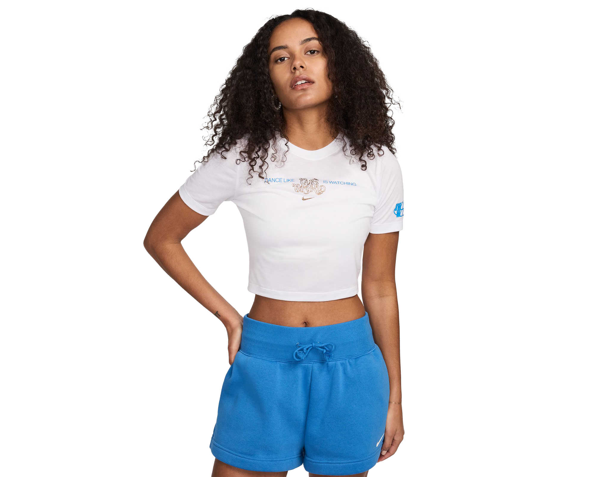 Nike W Nsw Tee Dance Ss Oly Kadın Günlük Tişört FZ0403-100 Beyaz