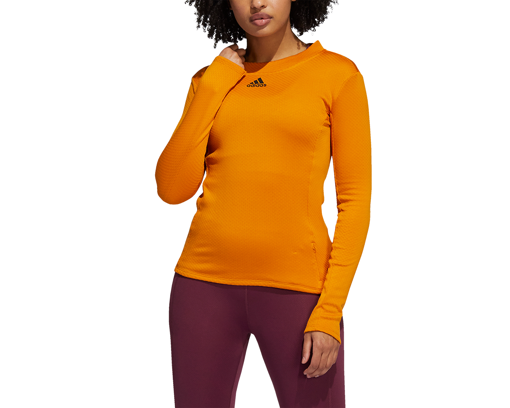 adidas Trn Ls Cold.Rdy Kadın Antrenman Tişörtü H11214 Turuncu