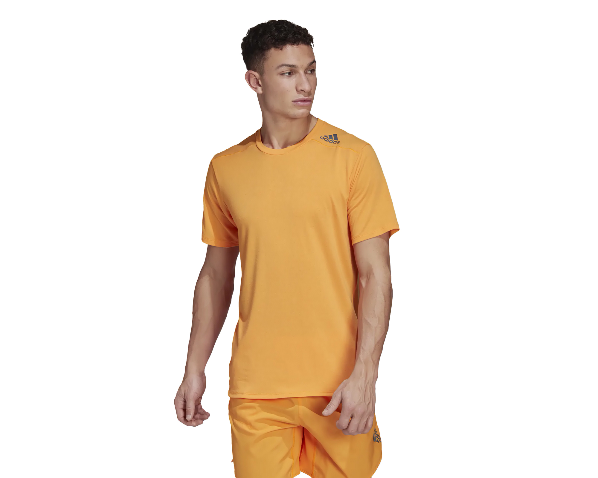 adidas M D4T Tee Erkek Antrenman Tişörtü HB9200 Turuncu
