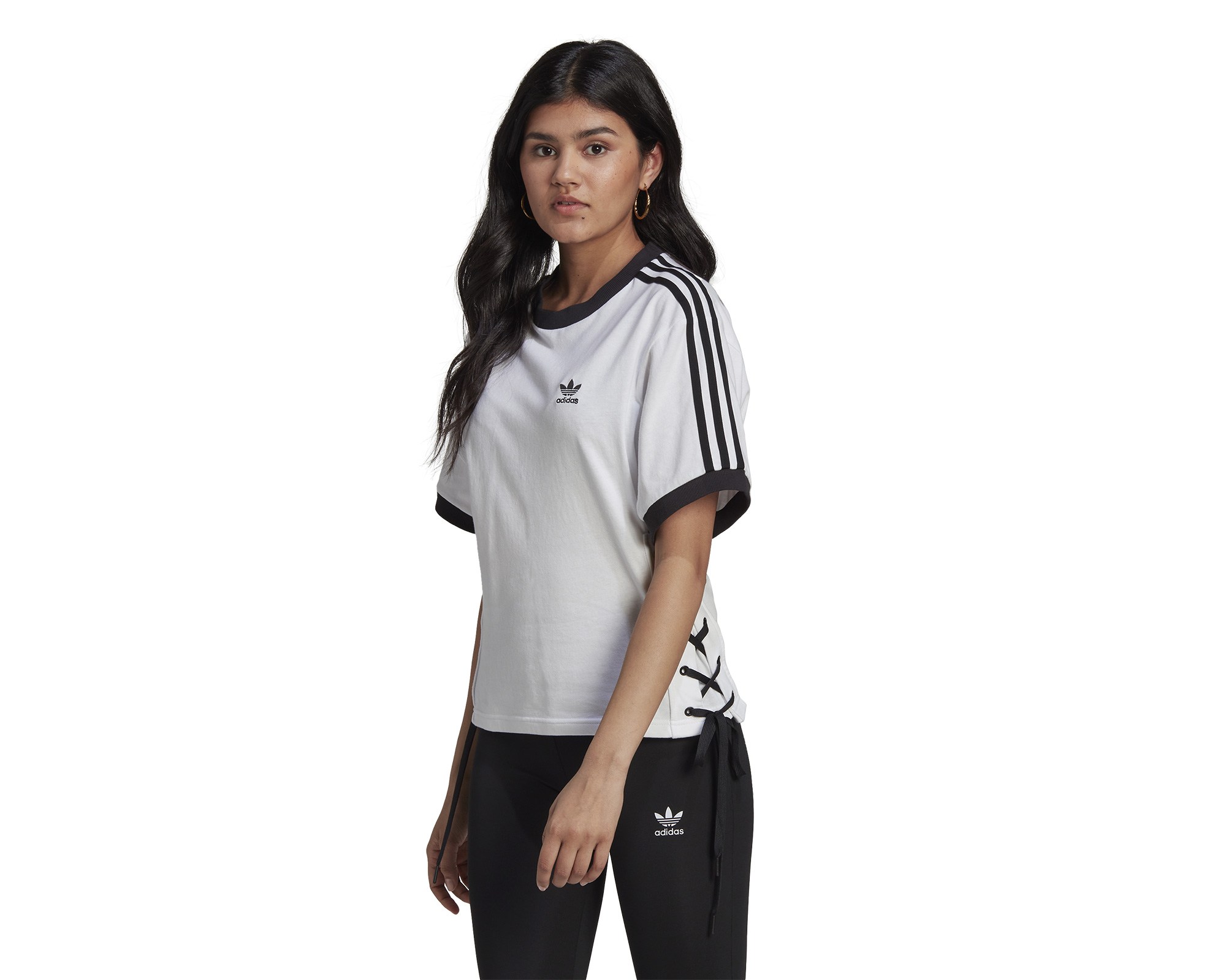 adidas Laced Tee Kadın Günlük Tişört HK5062 Beyaz