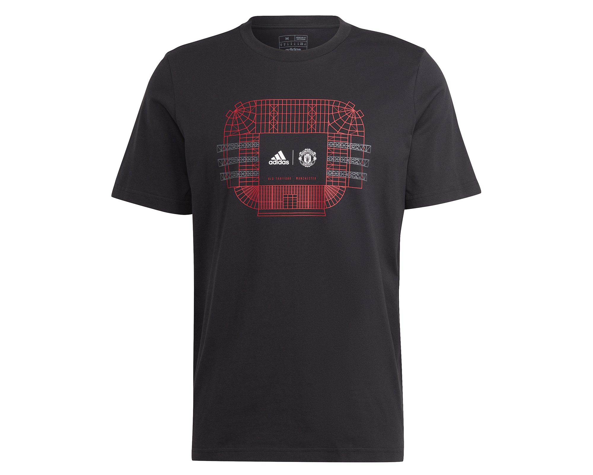 adidas Manchester United Graphic Erkek Futbol Tişörtü HT2003 Siyah