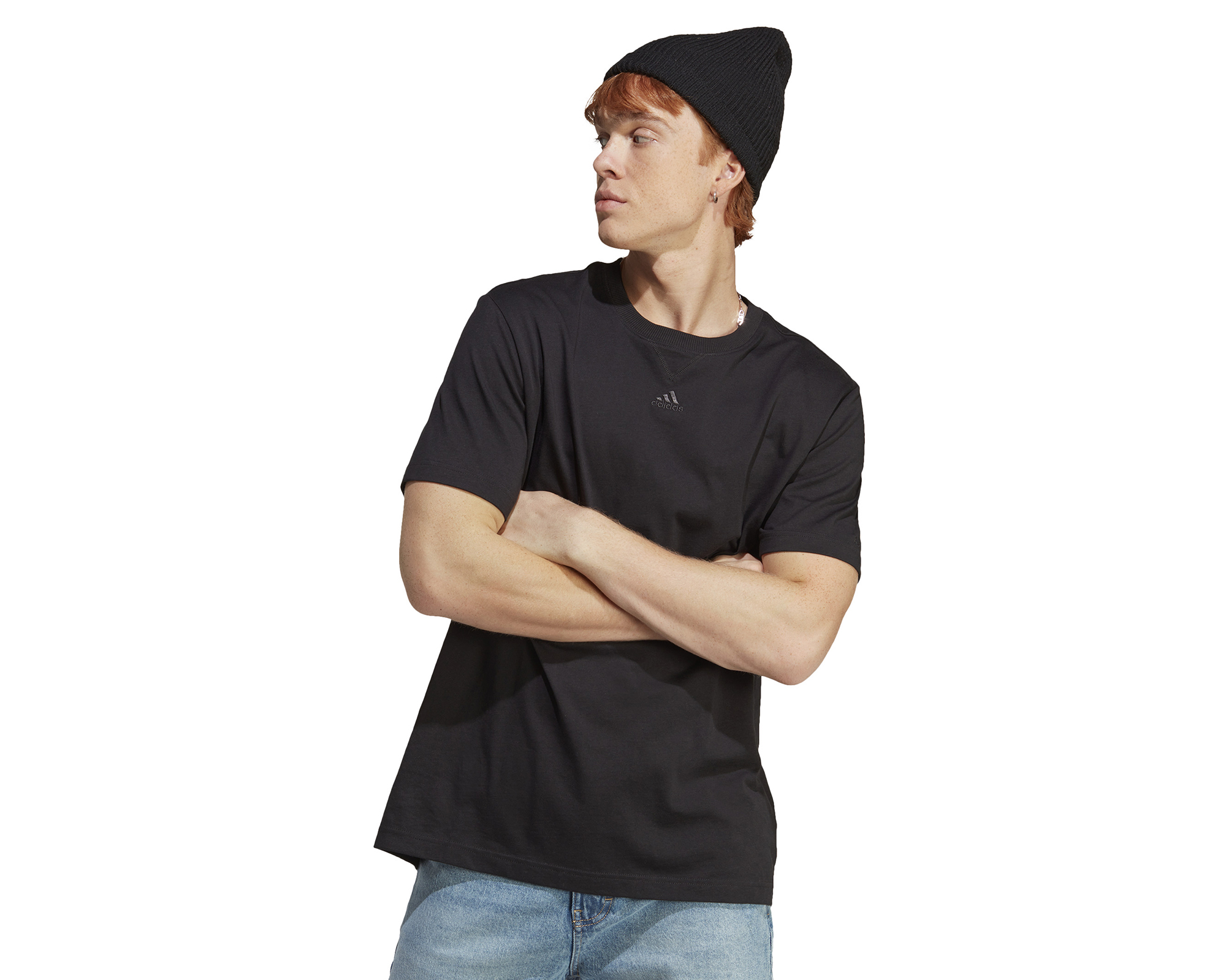 adidas M All Szn T Erkek Günlük Tişört IC9793 Siyah
