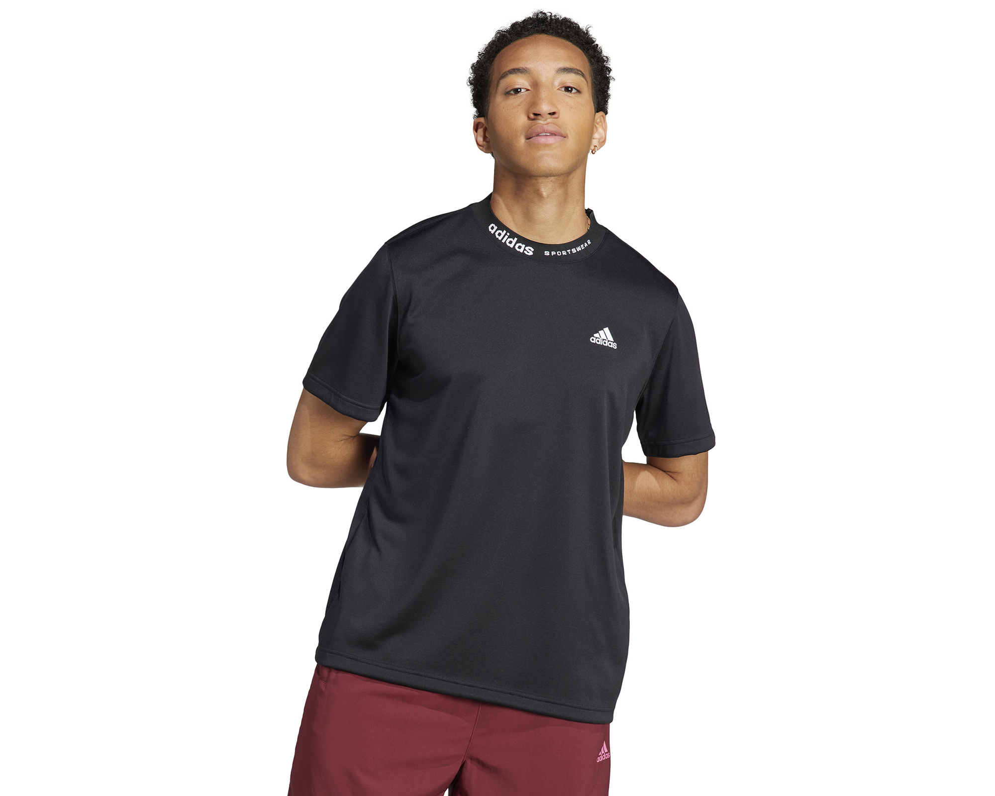 adidas Bl Mesh T Q3 Erkek Günlük Tişört IJ6460 Siyah