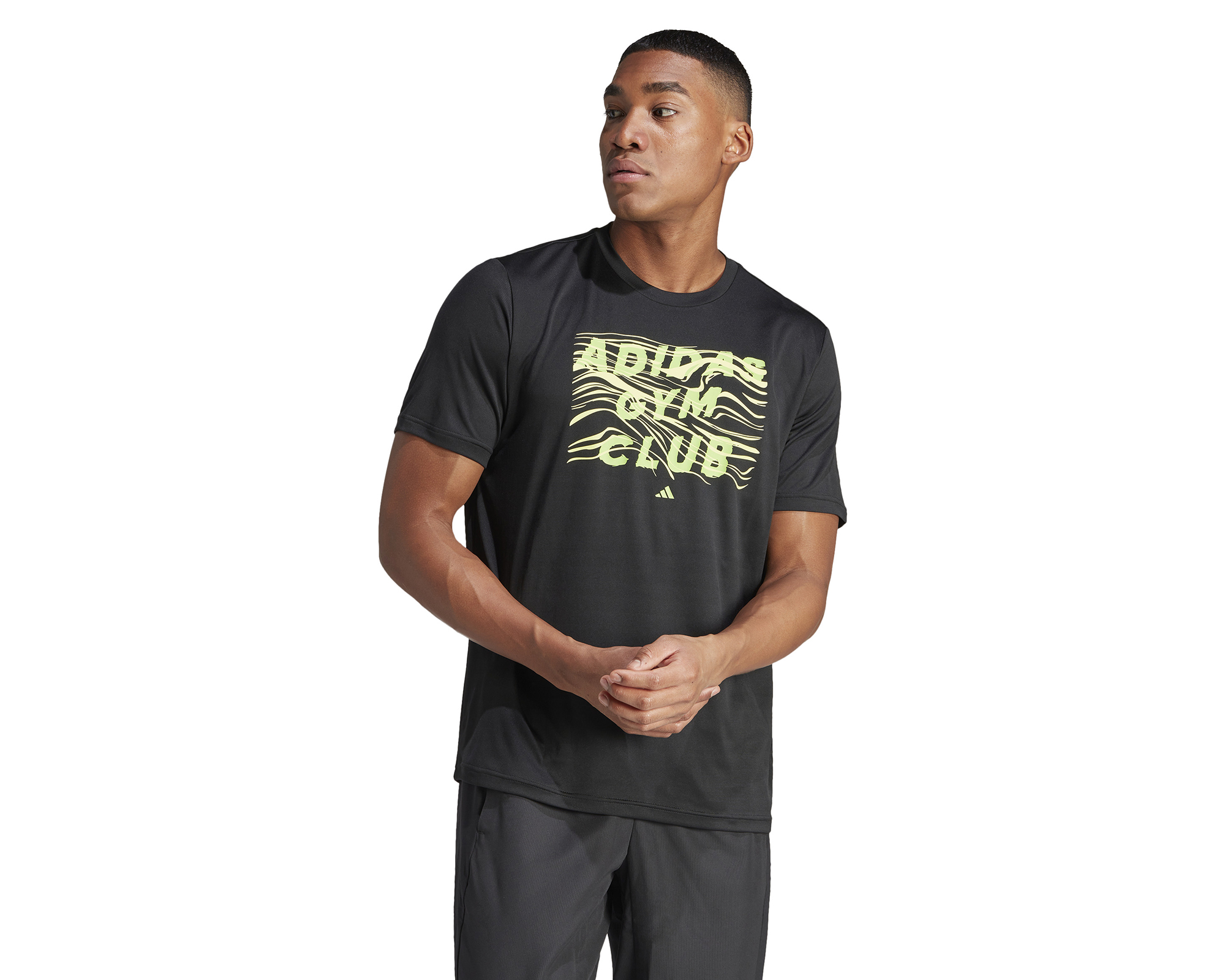 adidas Hiit Gfx Tee Erkek Atletizm Tişört IL7008 Siyah