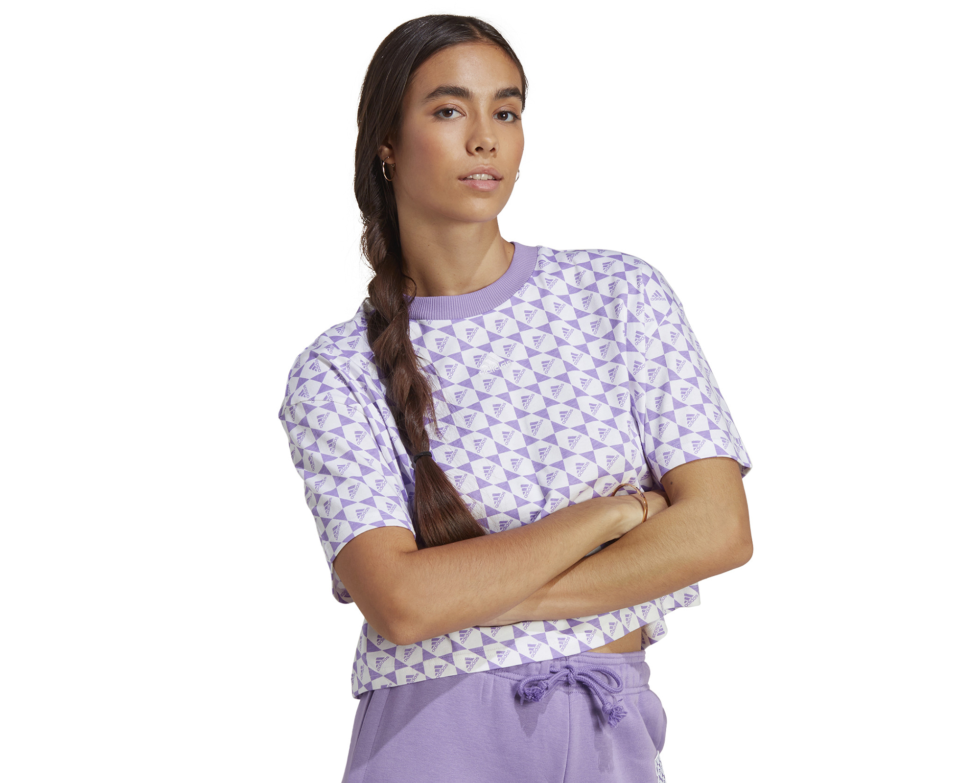 adidas W Lgm Tee Kadın Günlük Tişört IM1250 Mor