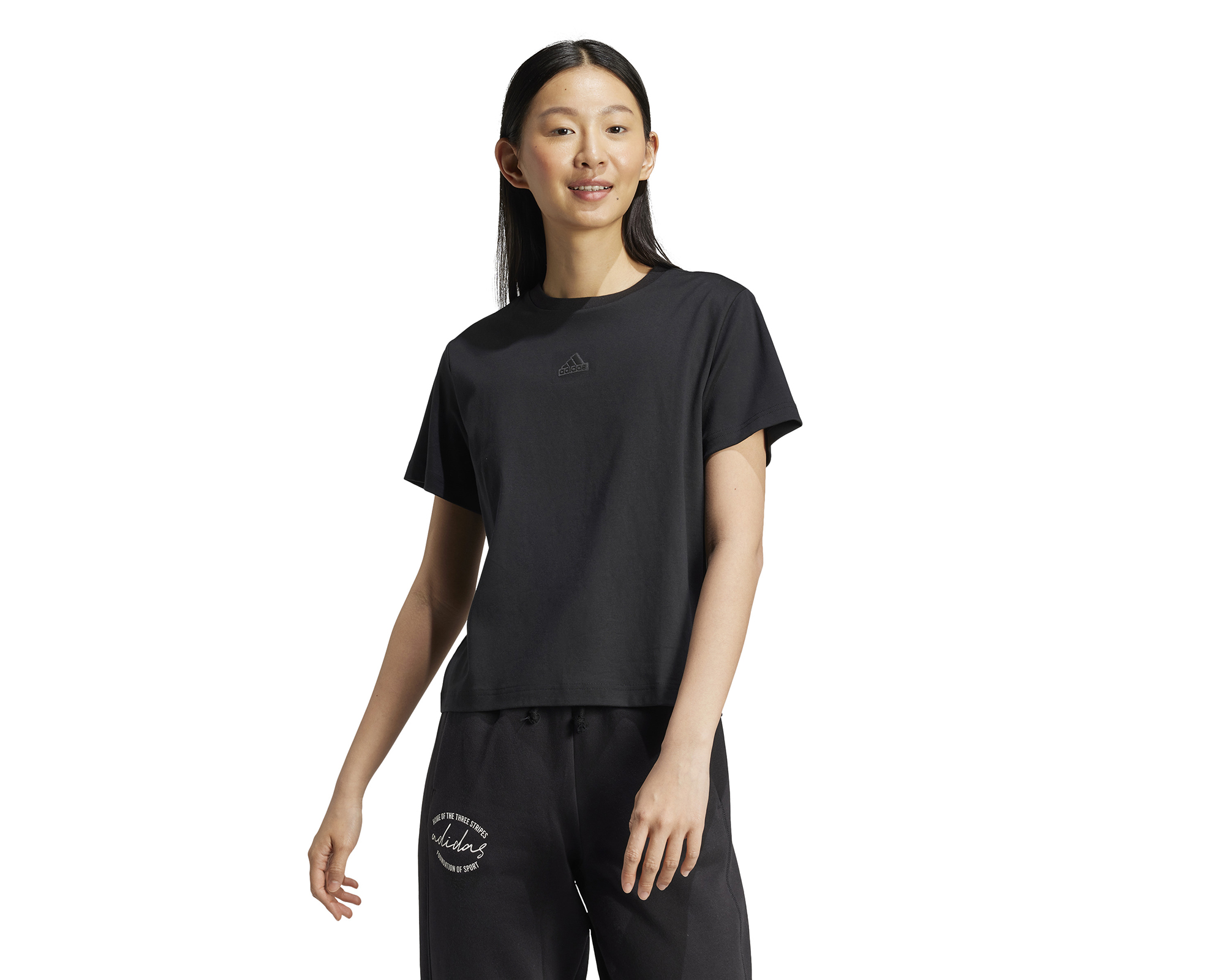 adidas W Bluv Q3 Tee Kadın Günlük Tişört IY1463 Siyah