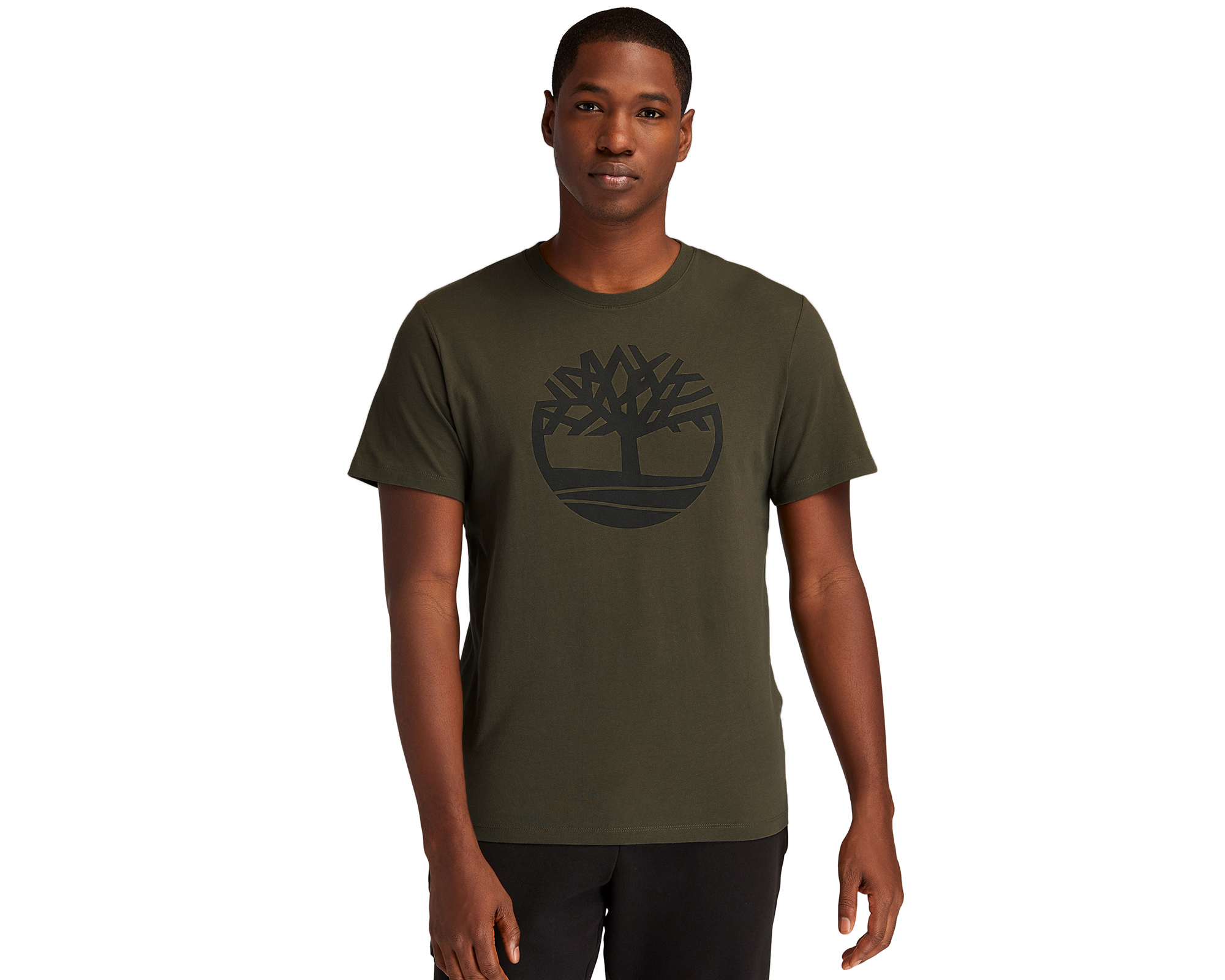 Timberland Ss Kennebec River Tree Logo Tee Erkek Günlük Tişört TB0A2C2RA581 Haki