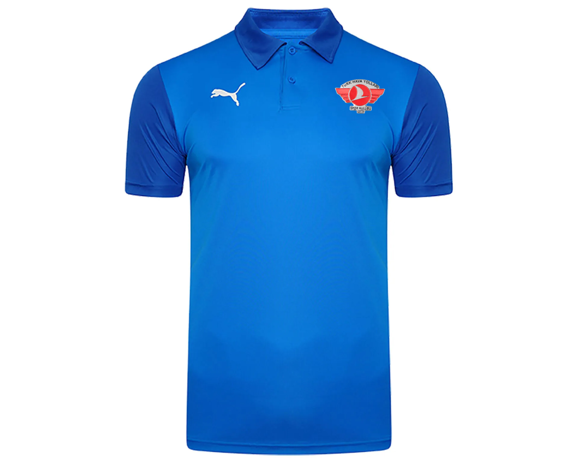 Puma Turk Hava Yolları Forma Türk Hava Yolları Erkek Futbol Polo Yaka Antrenman Tişörtü THY-65657702 Mavi