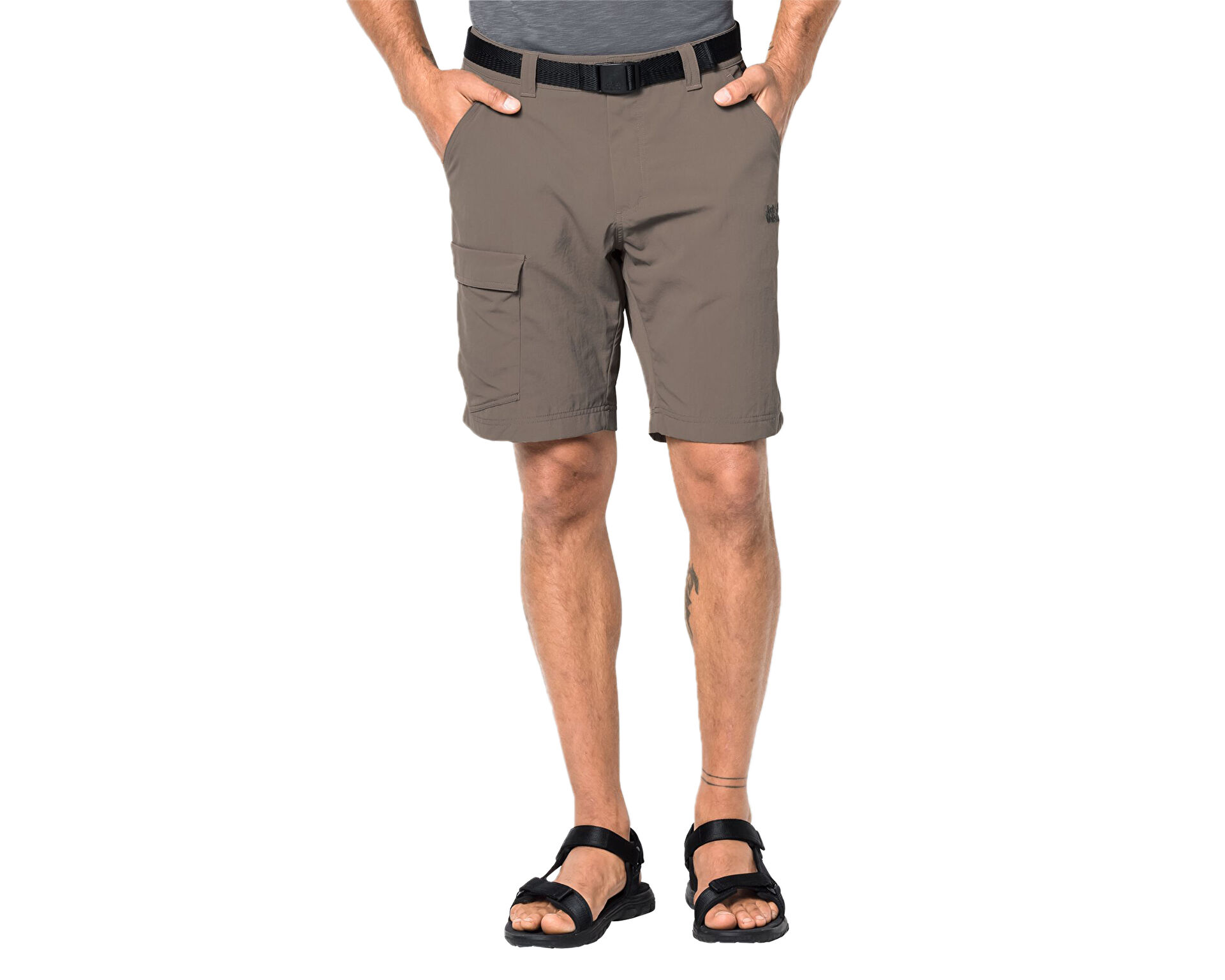 Jack Wolfskin Erkek Hoggar Shorts Kahverengi 1503781 SILTSTONE