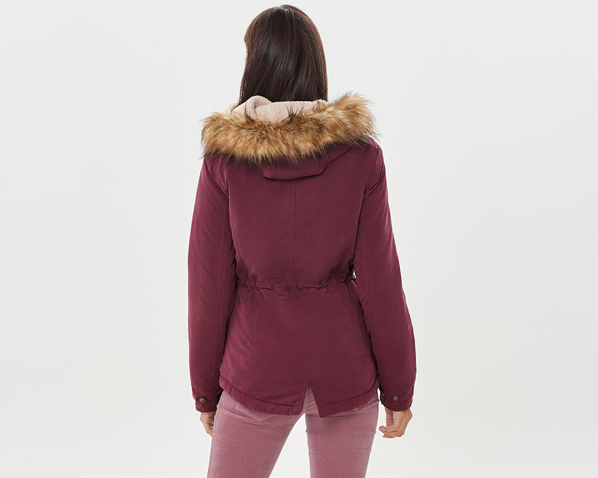Burgundy parka top