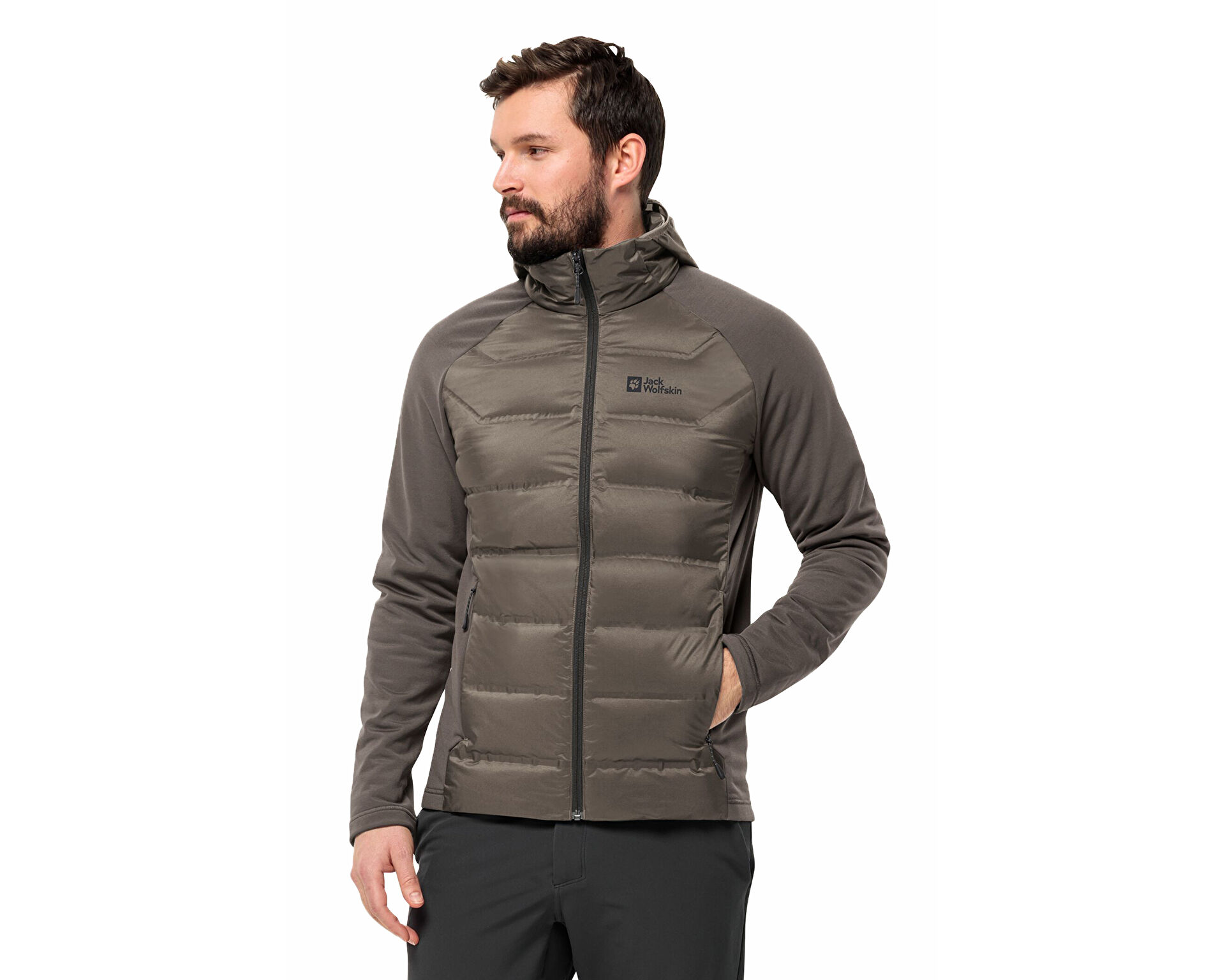 Jack Wolfskin Erkek Tasman Down Hybrid M Kahverengi 1711411-5719