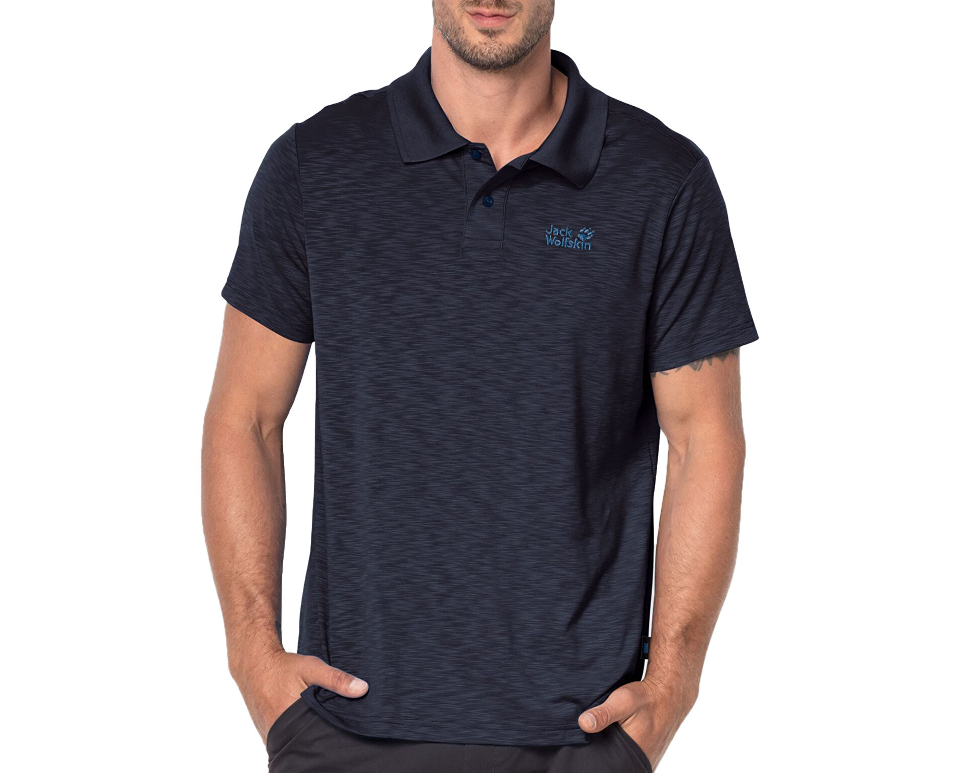 Jack Wolfskin Erkek Travel Polo Men Lacivert 1804542 NIGHT BLUE