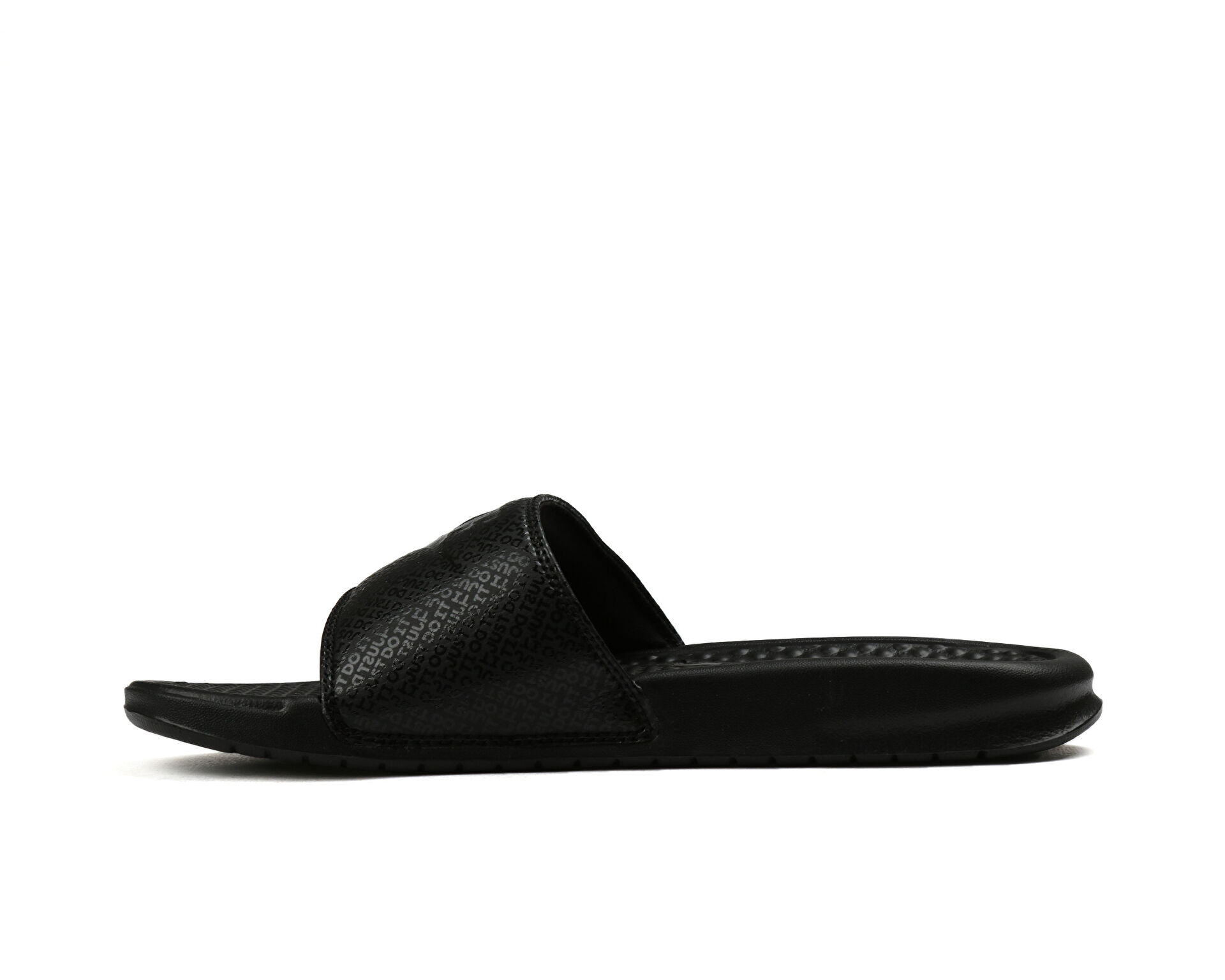 Nike benassi black and white slides shop