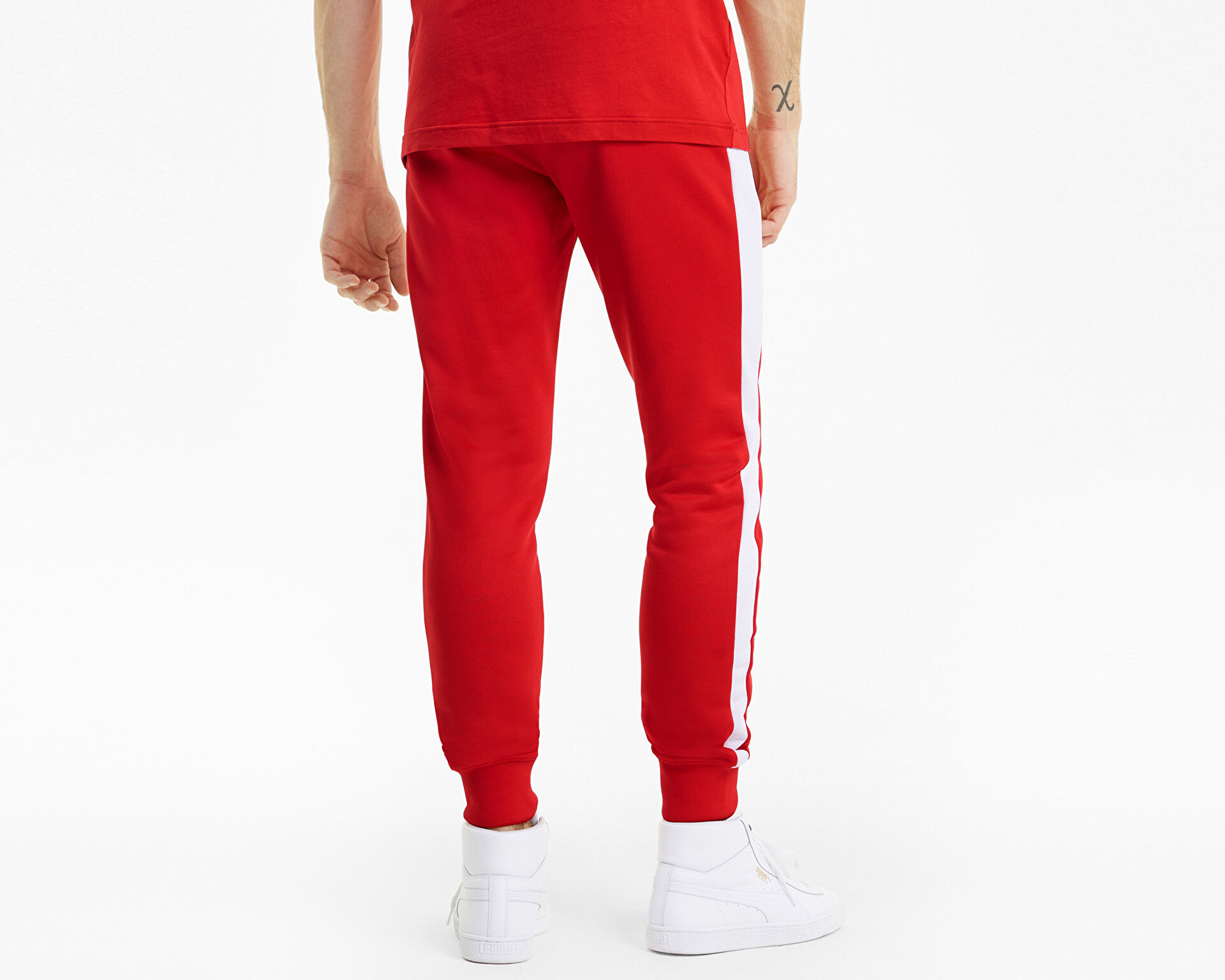 Puma red track store pants