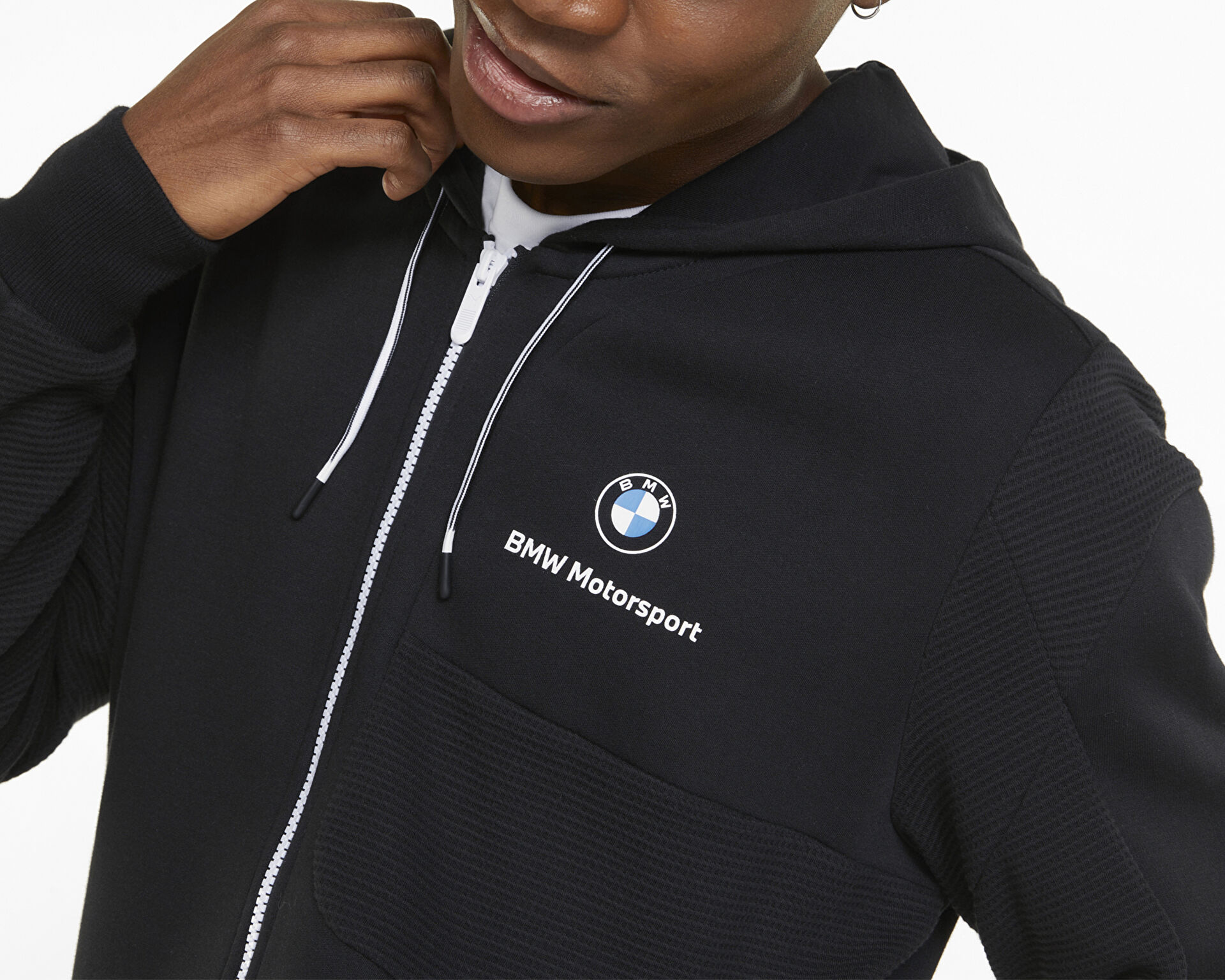 Bmw Mms Hooded Sweat Jacket Erkek Puma Siyah Erkek G nl k Ceket