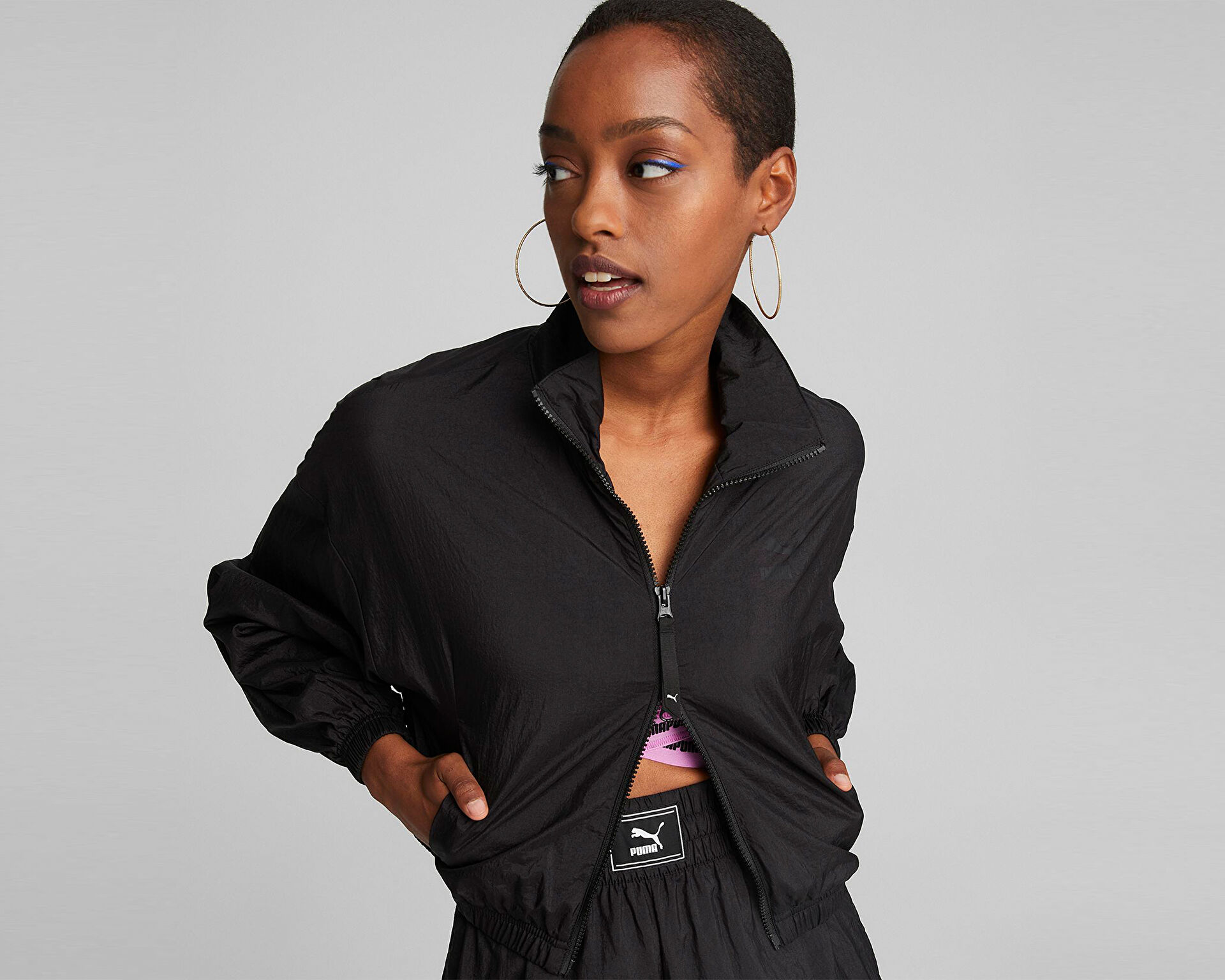 Cropped sales tracksuit jacket