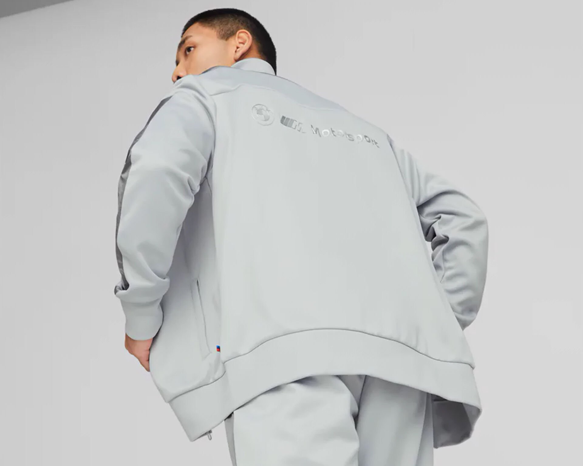 Bmw Mms Monochrome Jacket Erkek Puma Gri Erkek G nl k Sweatshirts