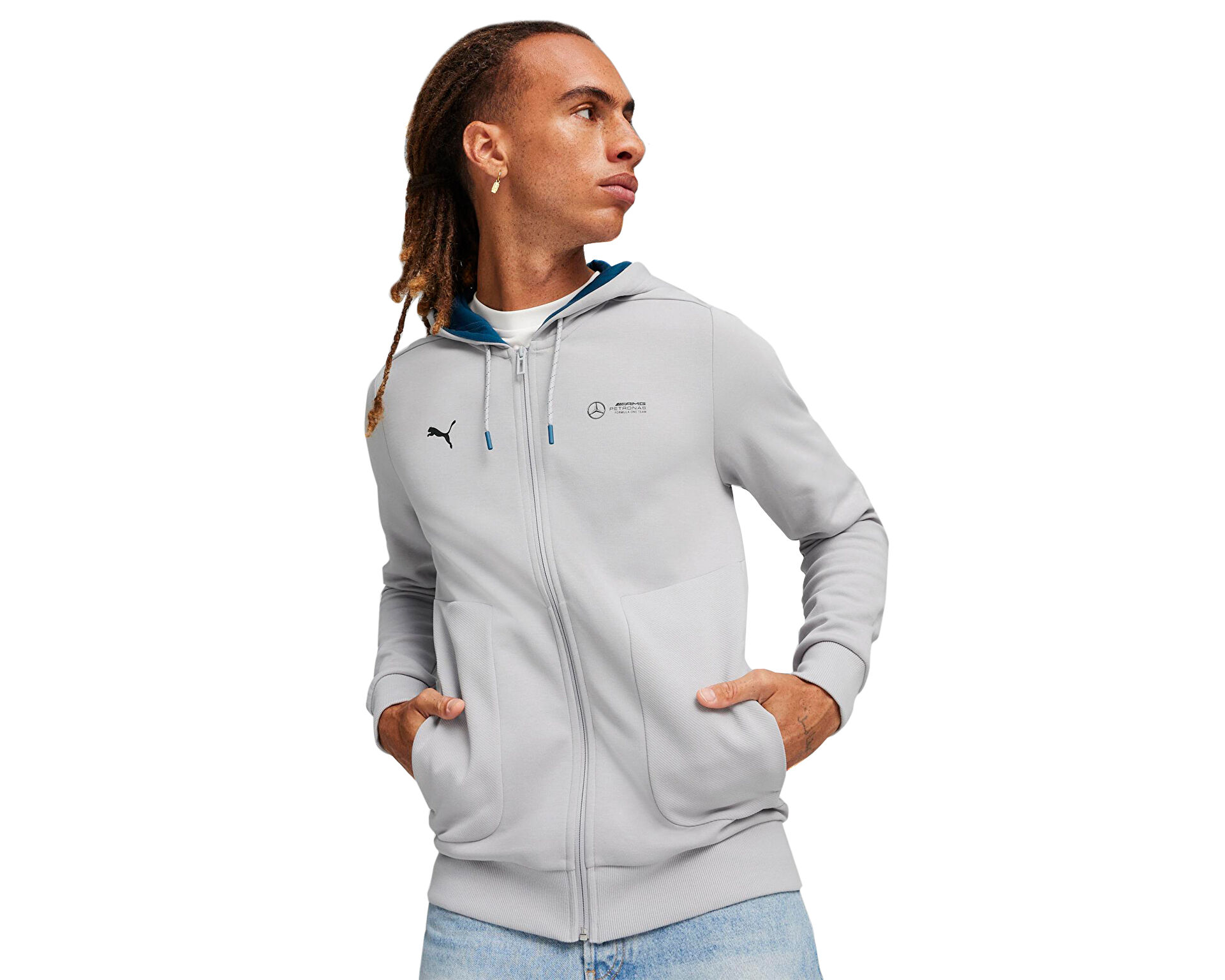 Puma Erkek Mapf1 Hooded Sweat Jacket Gri 62374402
