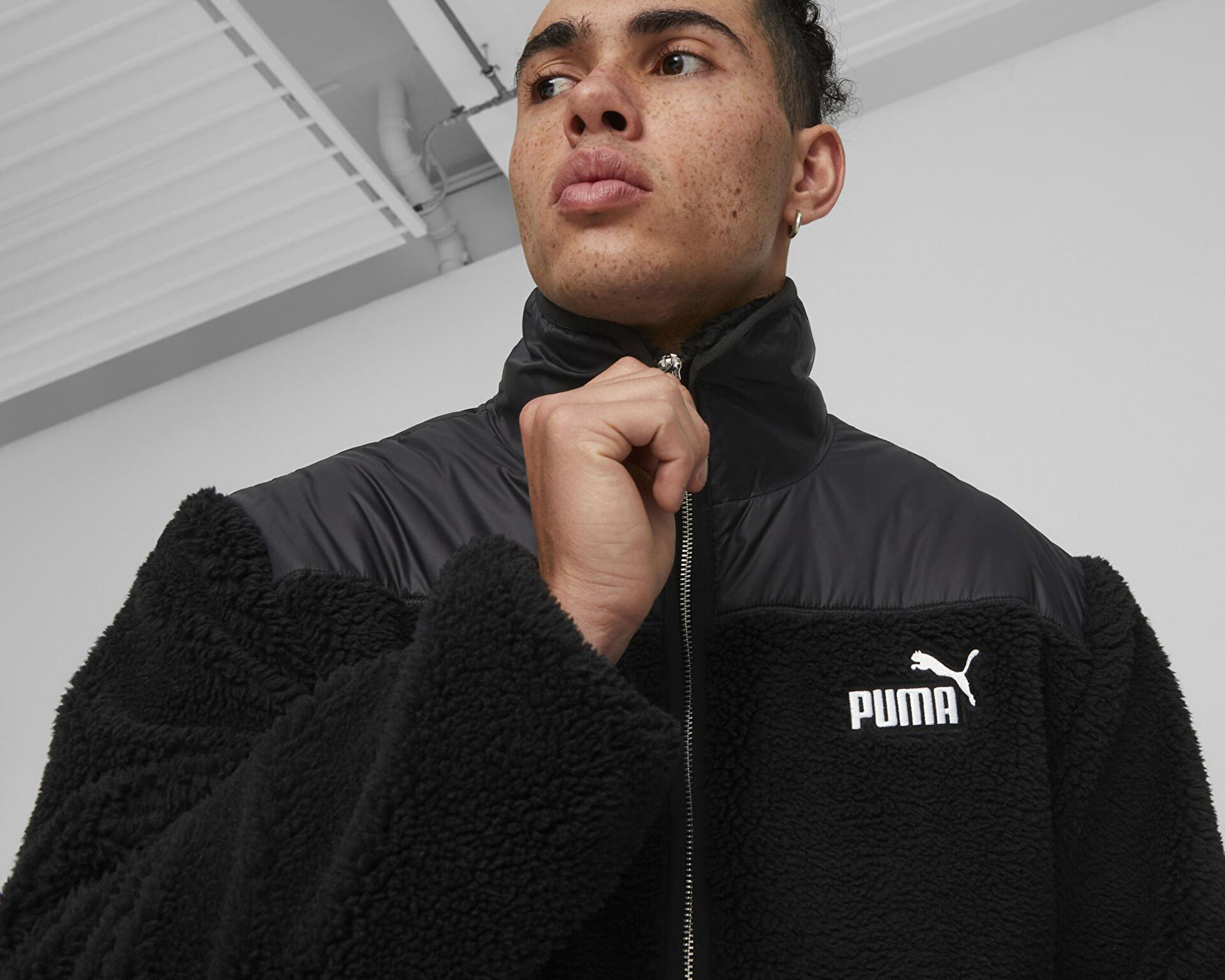 Puma Erkek Sherpa Hybrid Jacket Siyah 67538501
