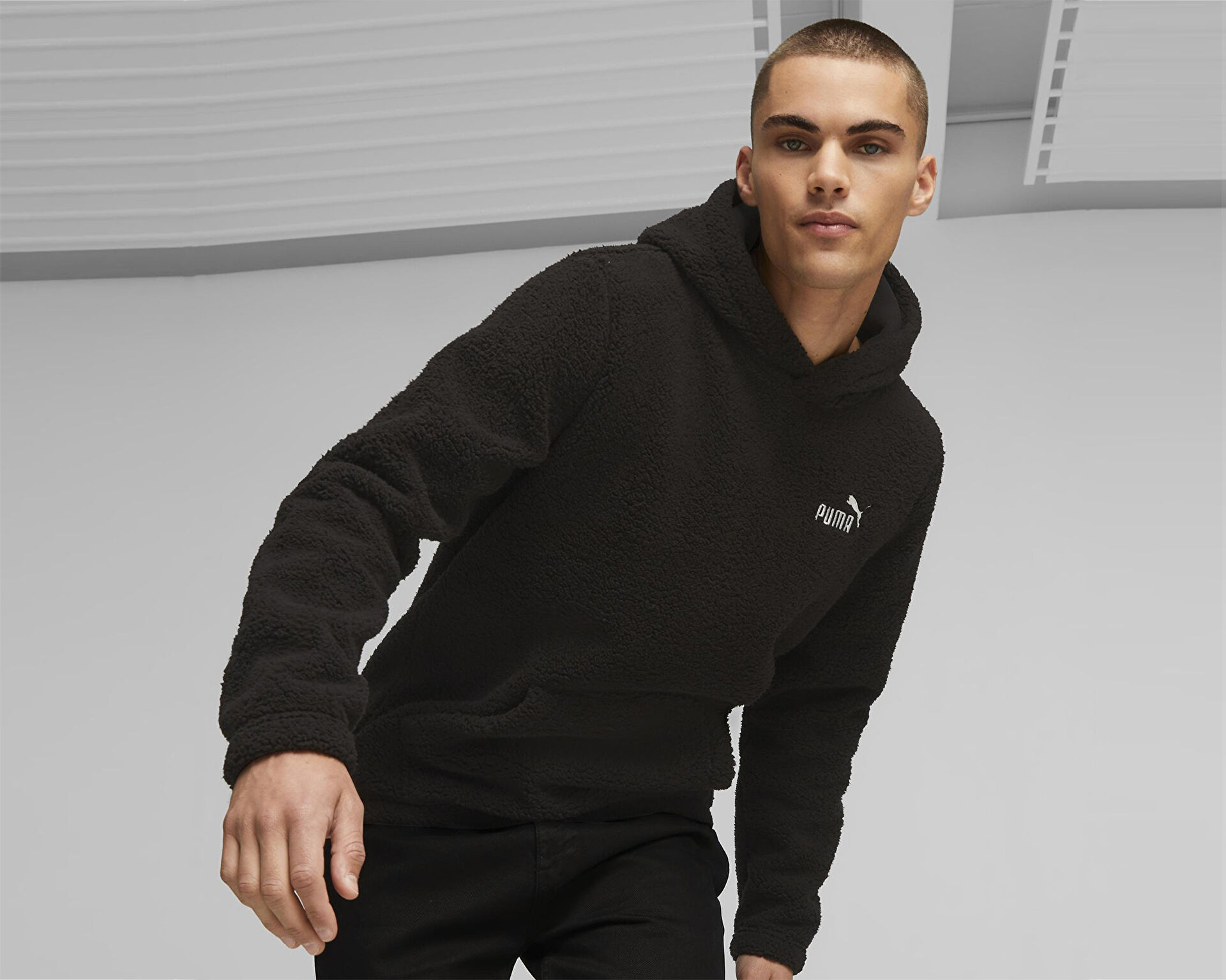 Puma sherpa hoodie shop