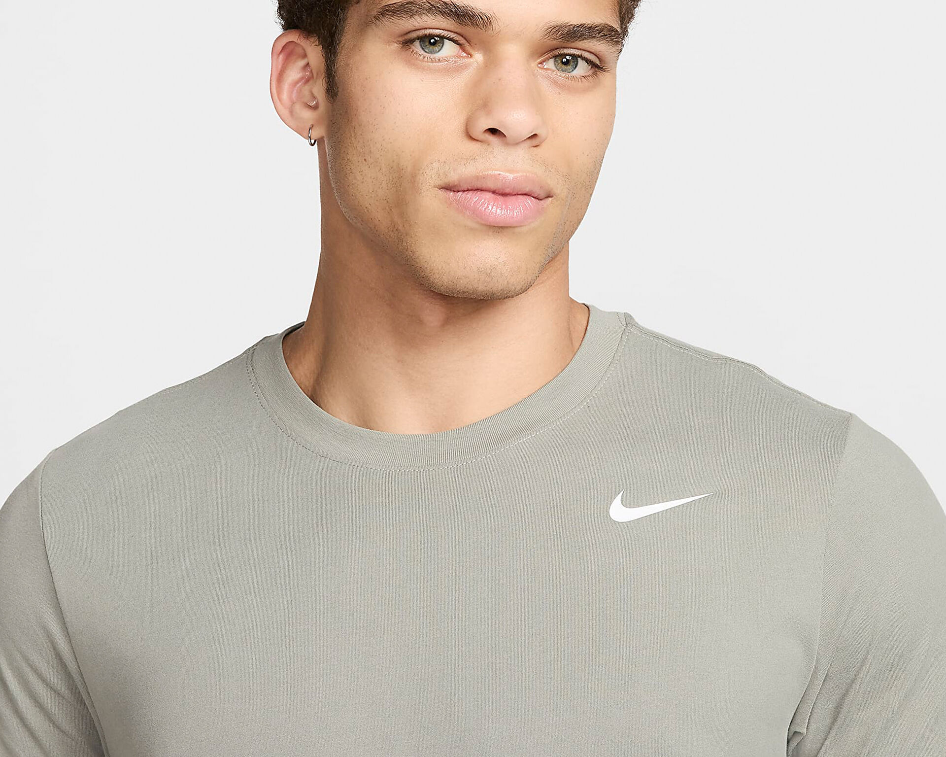Nike Erkek M Nk Df Tee Dfc Crew Solid Gri AR6029 053