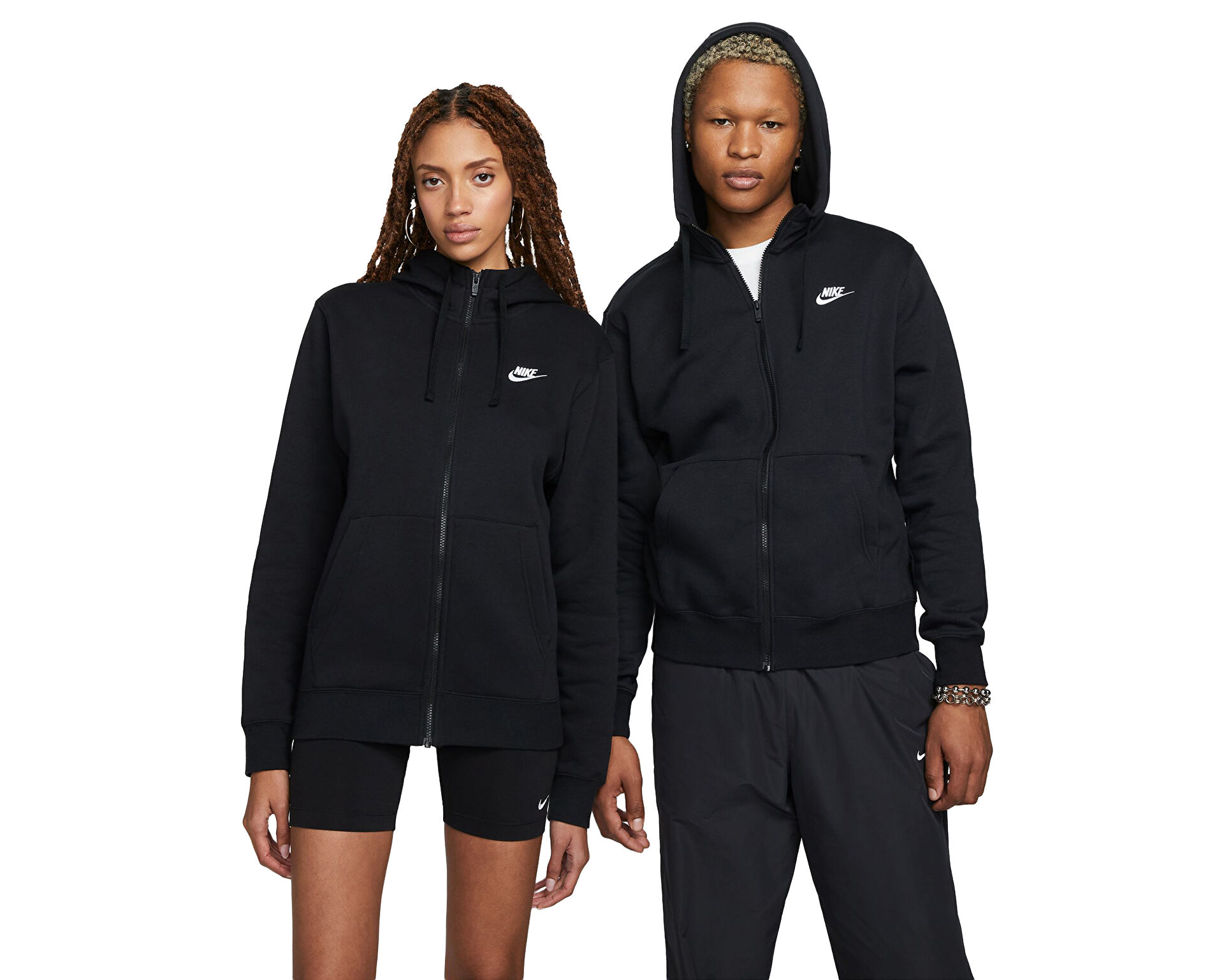 Nike Unisex Club Hoodie Fz Bb Siyah BV2645 010