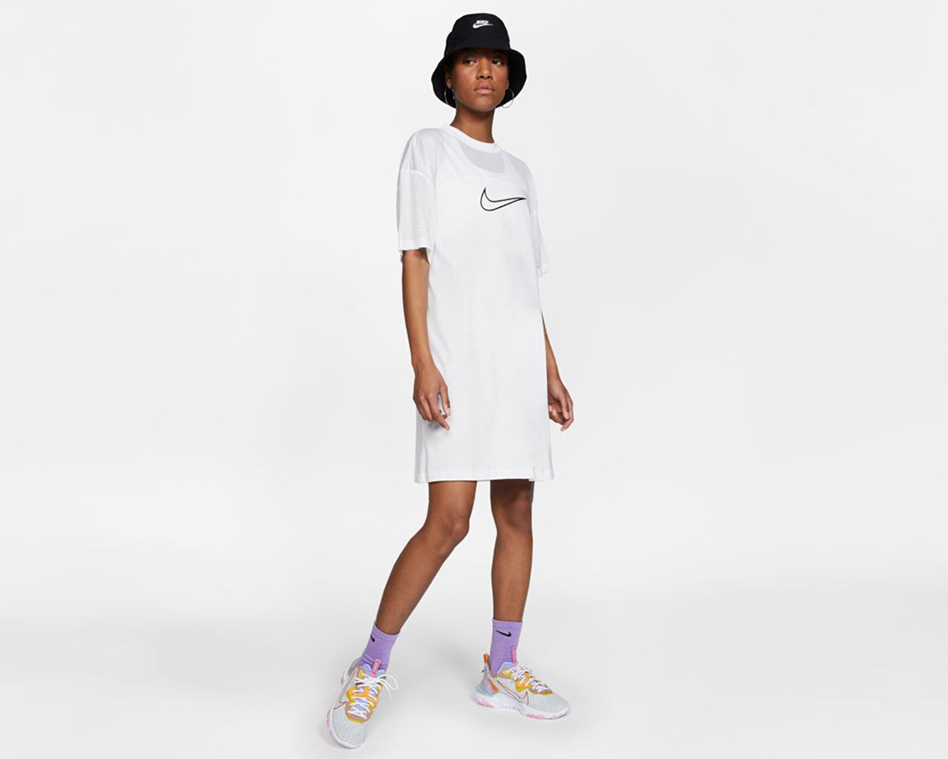 Nike Kad n W Nsw Mesh Dress Beyaz CJ4049 100