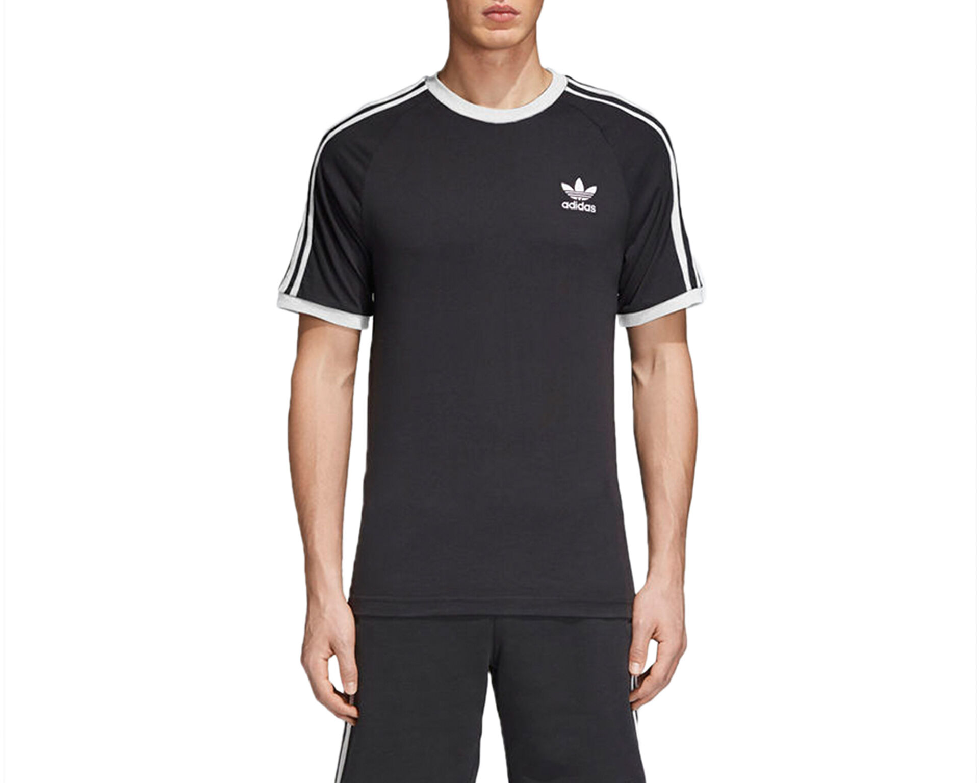 adidas Erkek 3 Stripes Tee Siyah CW1202