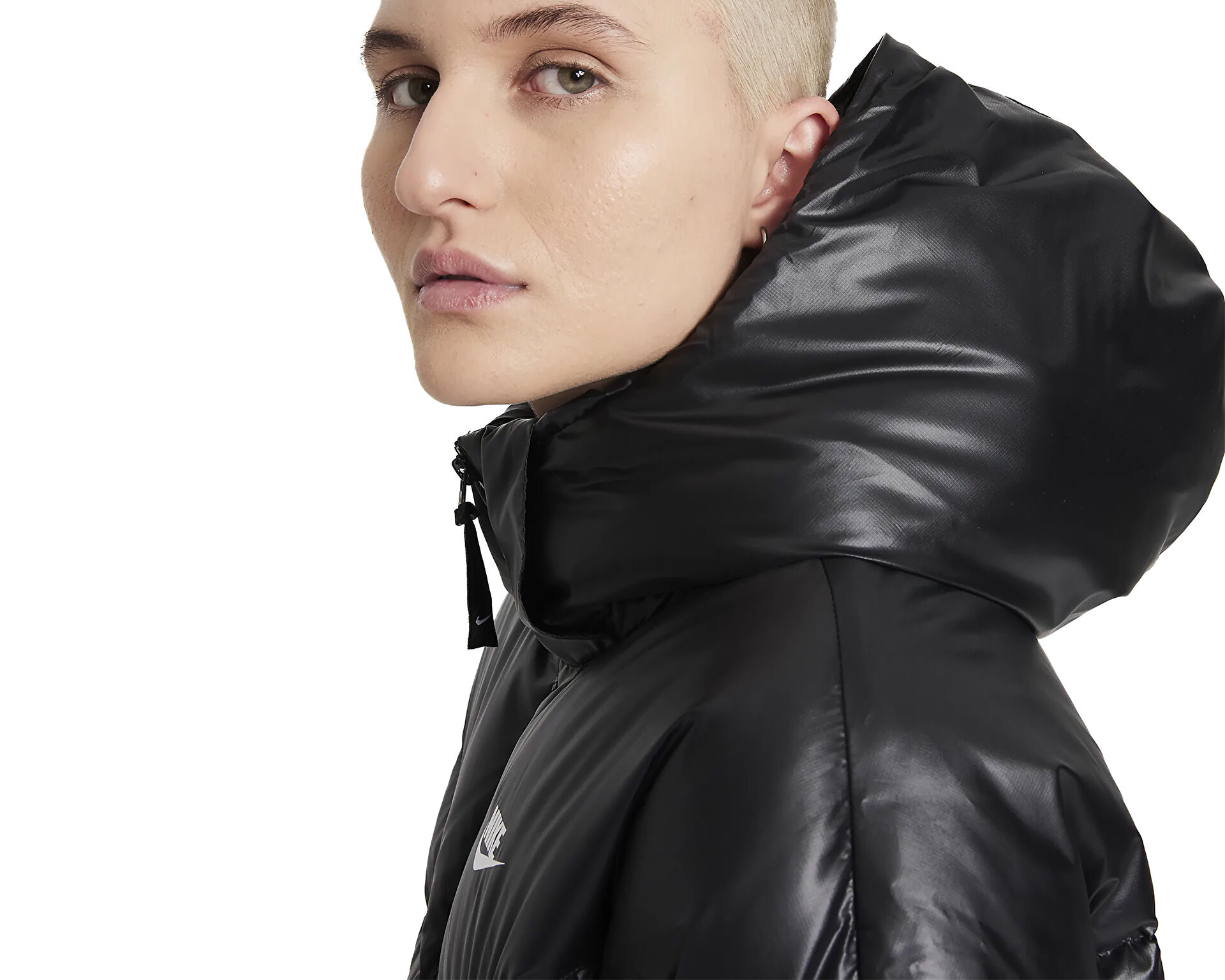 W Nsw Tf City Hd Parka Kad n Nike Siyah Kad n G nl k Mont DH4081