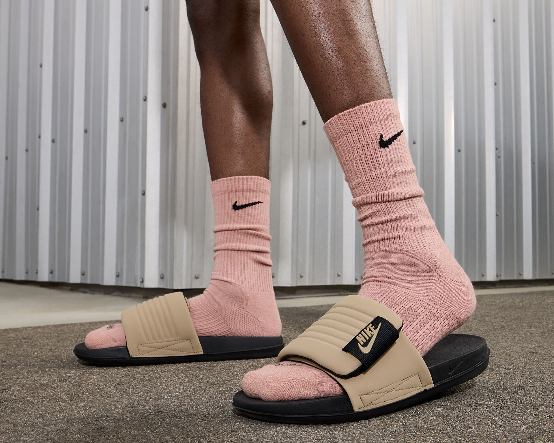 Nike socks and slides cheap