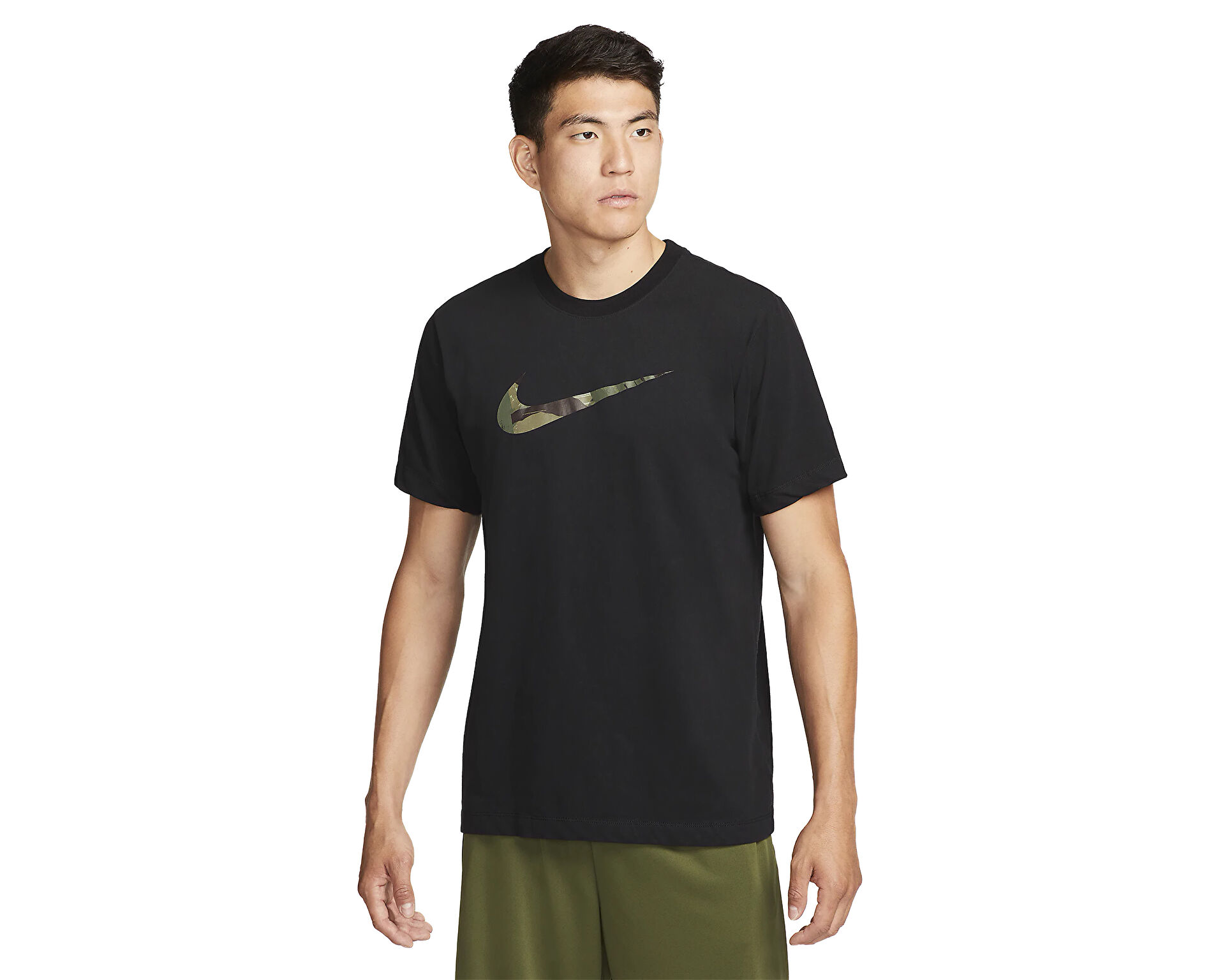 Nike Erkek M Nk Df Tee Camo Gfx Siyah DR7561 010